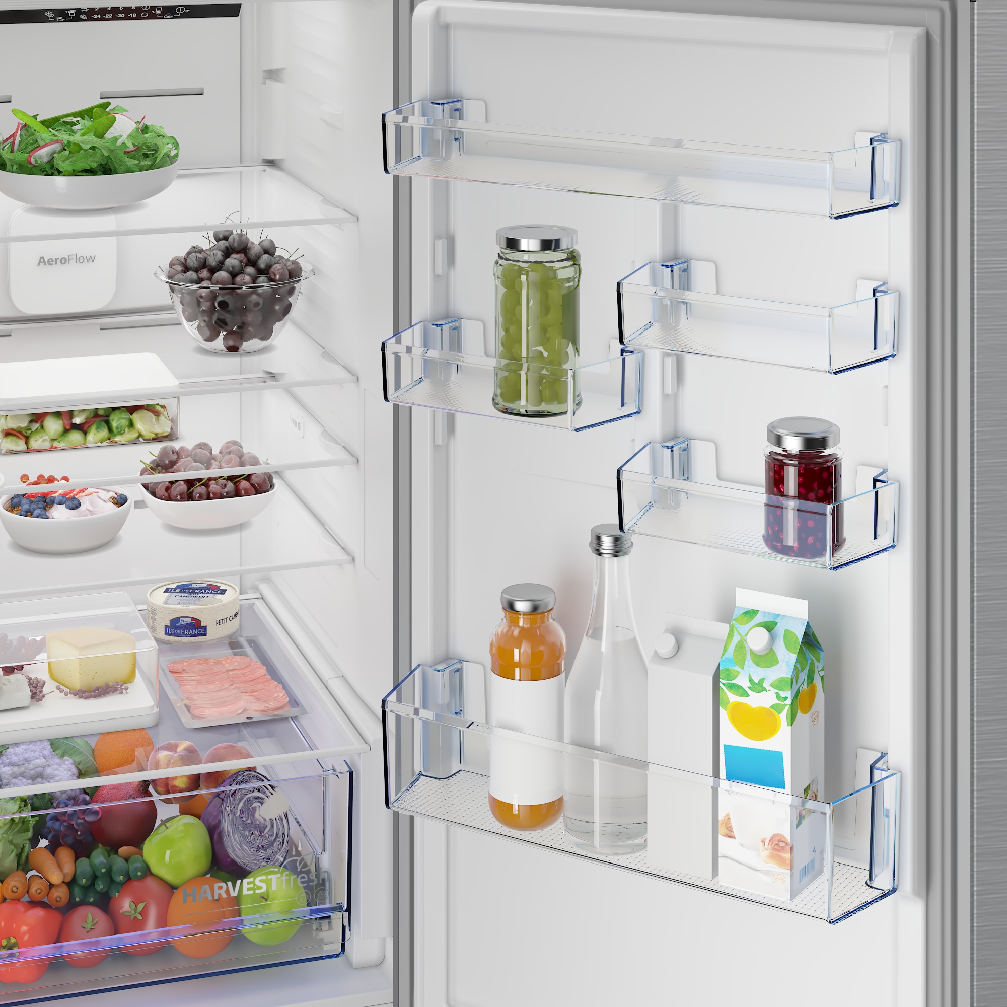 BEKO Kühl-/Gefrierkombination »B5RCNA376HXB« 186,5 cm hoch 59,5 cm breit Volle Kapazität – ohne Abtauen