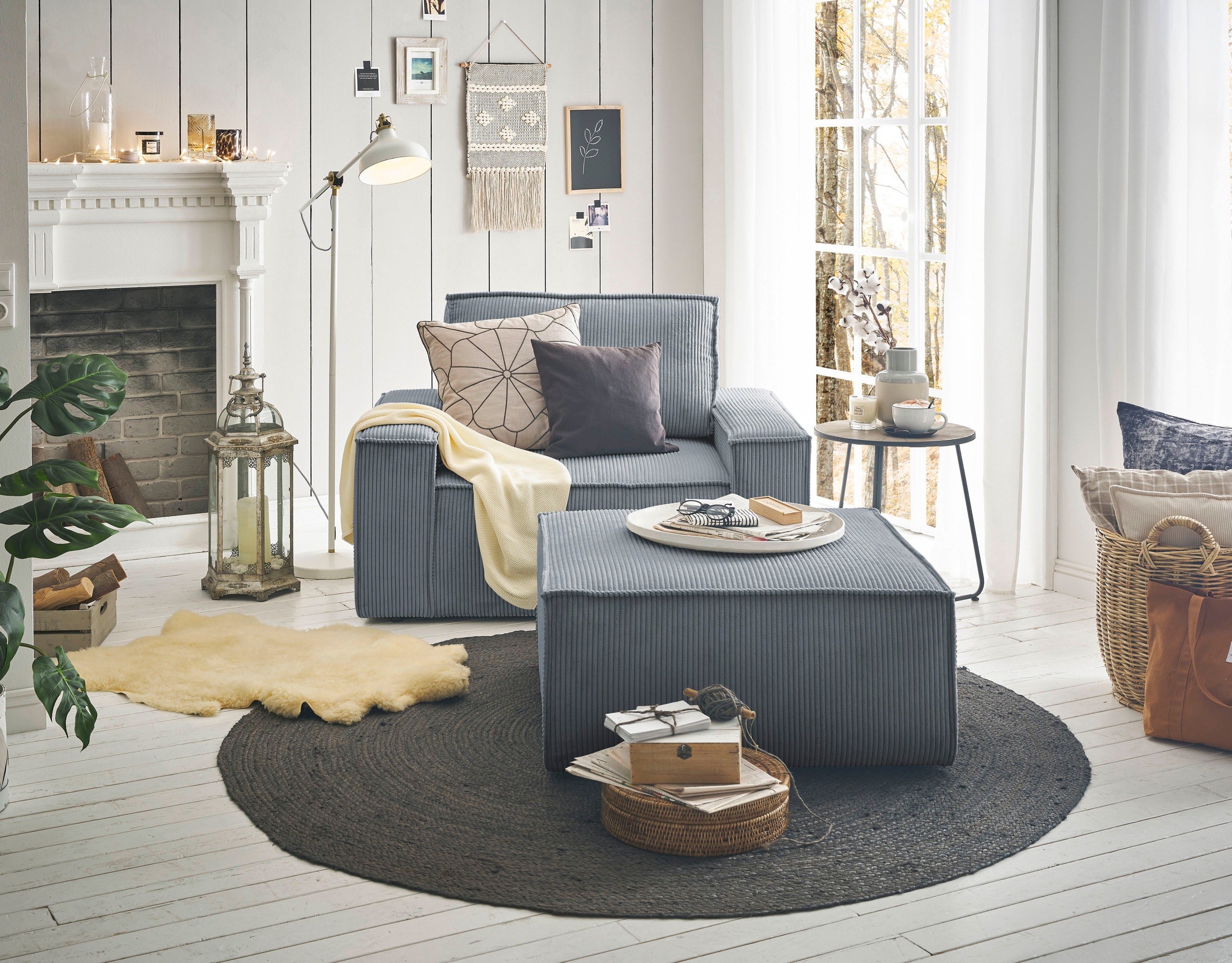 Home affaire Sessel »SHERWOOD«, Loveseat und Hocker im Set, passend zur Polster-Serie SHERWOOD