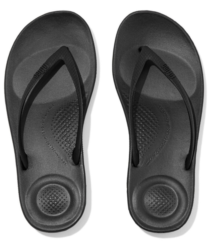 Fitflop Zehentrenner »IQUSHION«, Keilabsatz, Sommerschuh, Schlappen in schmaler Form
