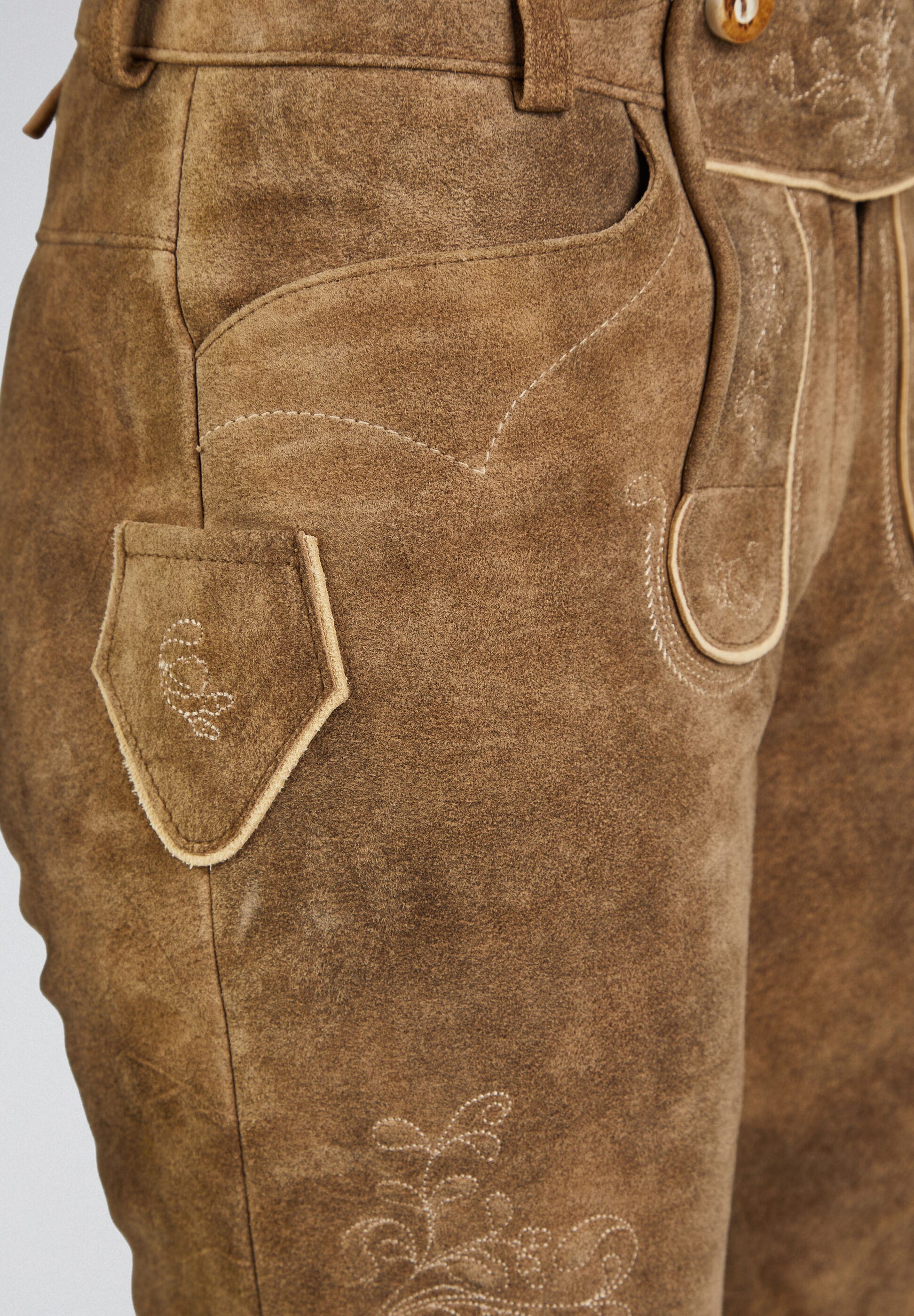 Spieth & Wensky Lederhose »Fabiola«  detailreiche Stickereien an Latz und Bein