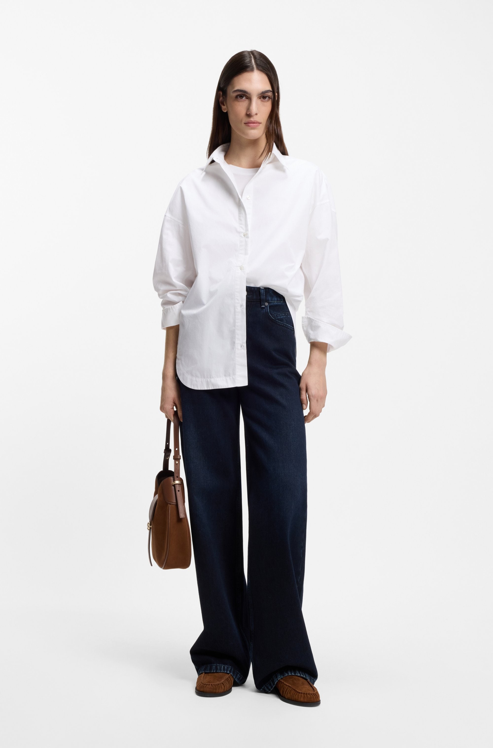 BOSS ORANGE Hemdbluse »Bostatta Premium Damenmode« im Oversize Fit