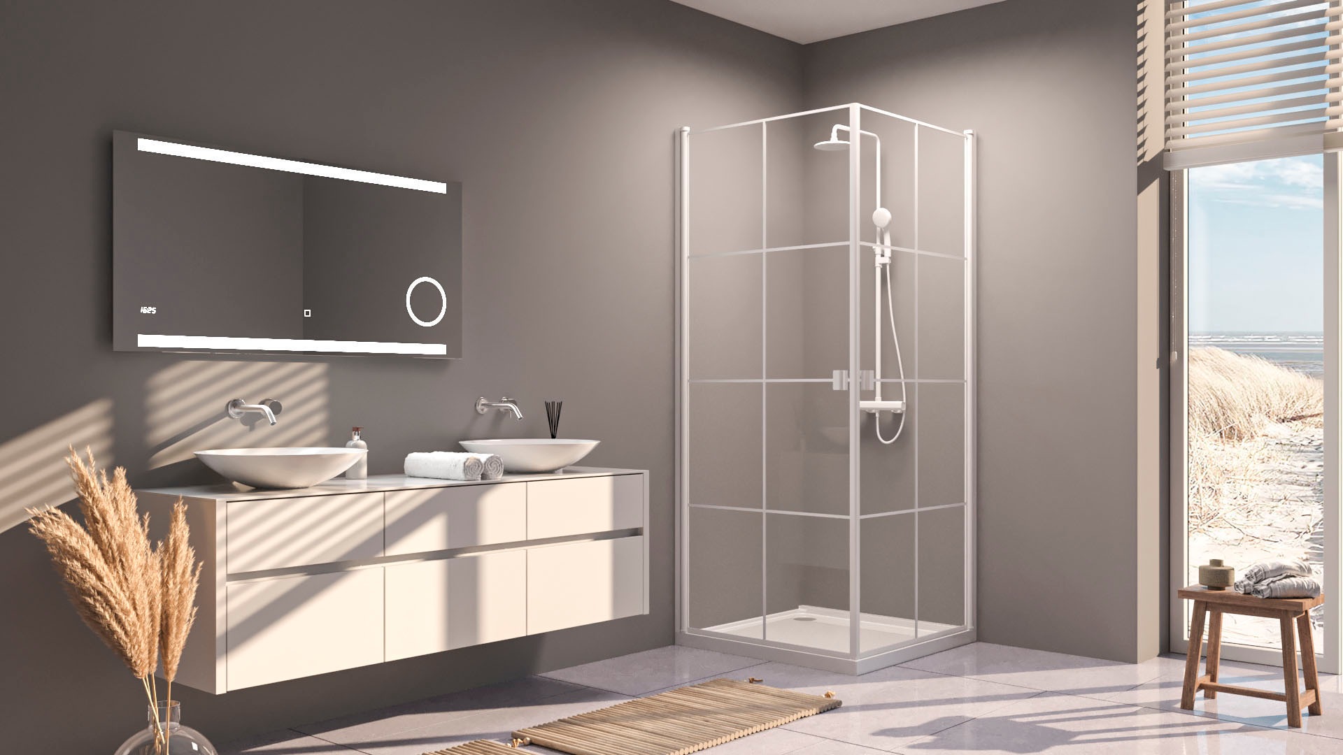 Marwell Eckdusche »Clean line«, mit Eckeinstieg