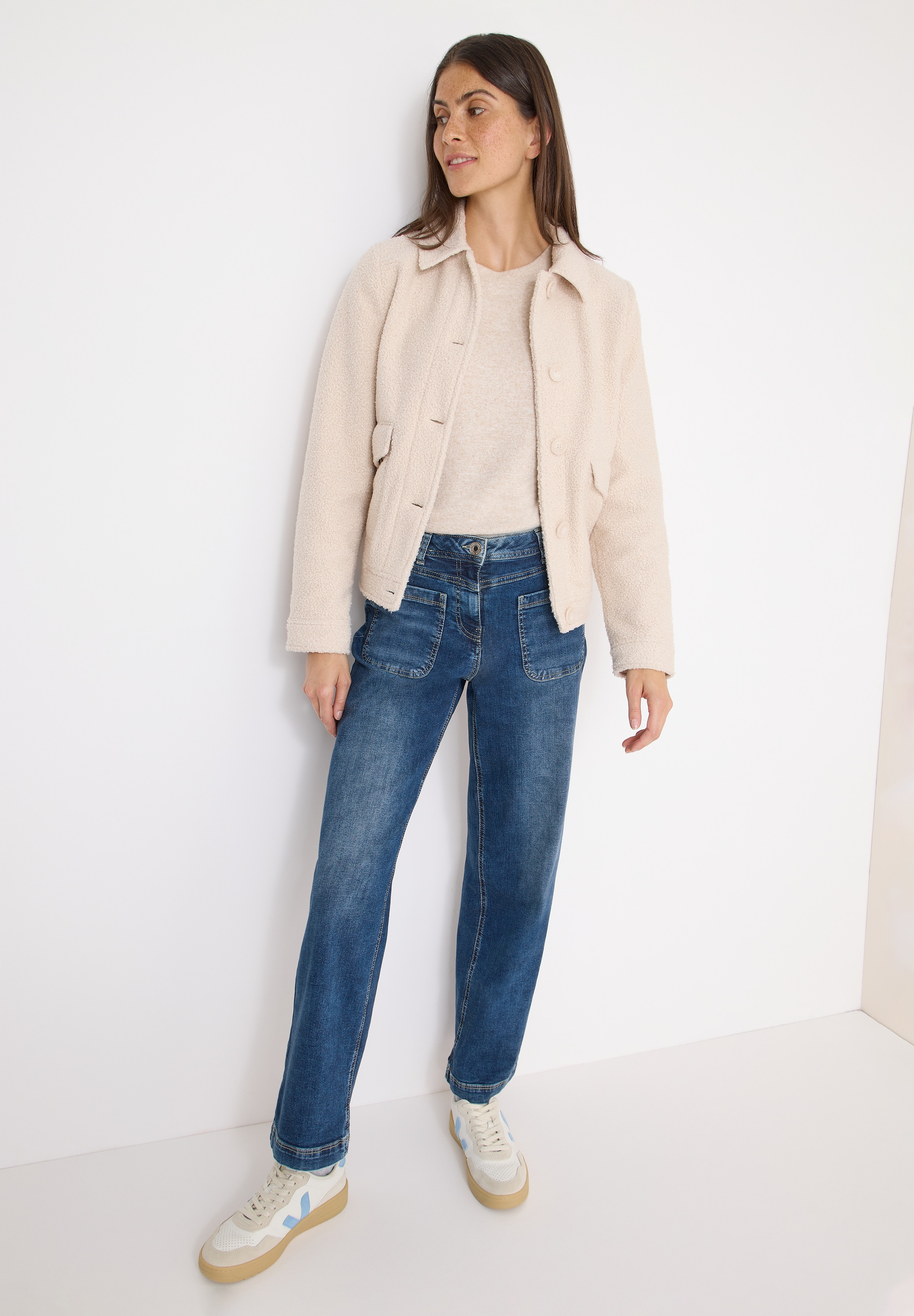 Cecil Loose-fit-Jeans »Style NEELE« Wide Leg Patch Pocket Jeans
