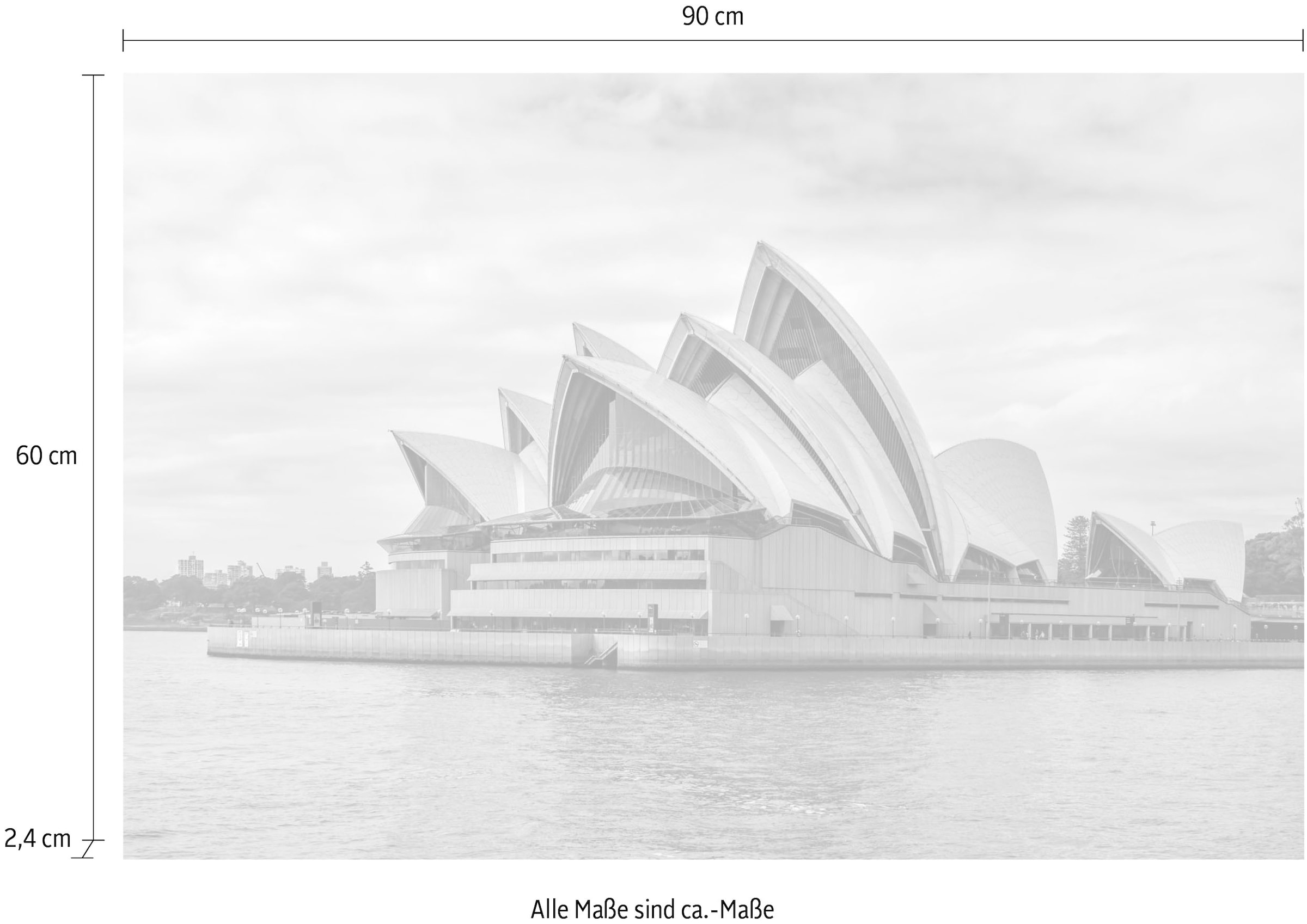 queence Acrylglasbild »Opernhaus in Sydney«, Elemente der Architektur-Gebäude-Städte-Skyline, Fine Art-Print in Galeriequalität