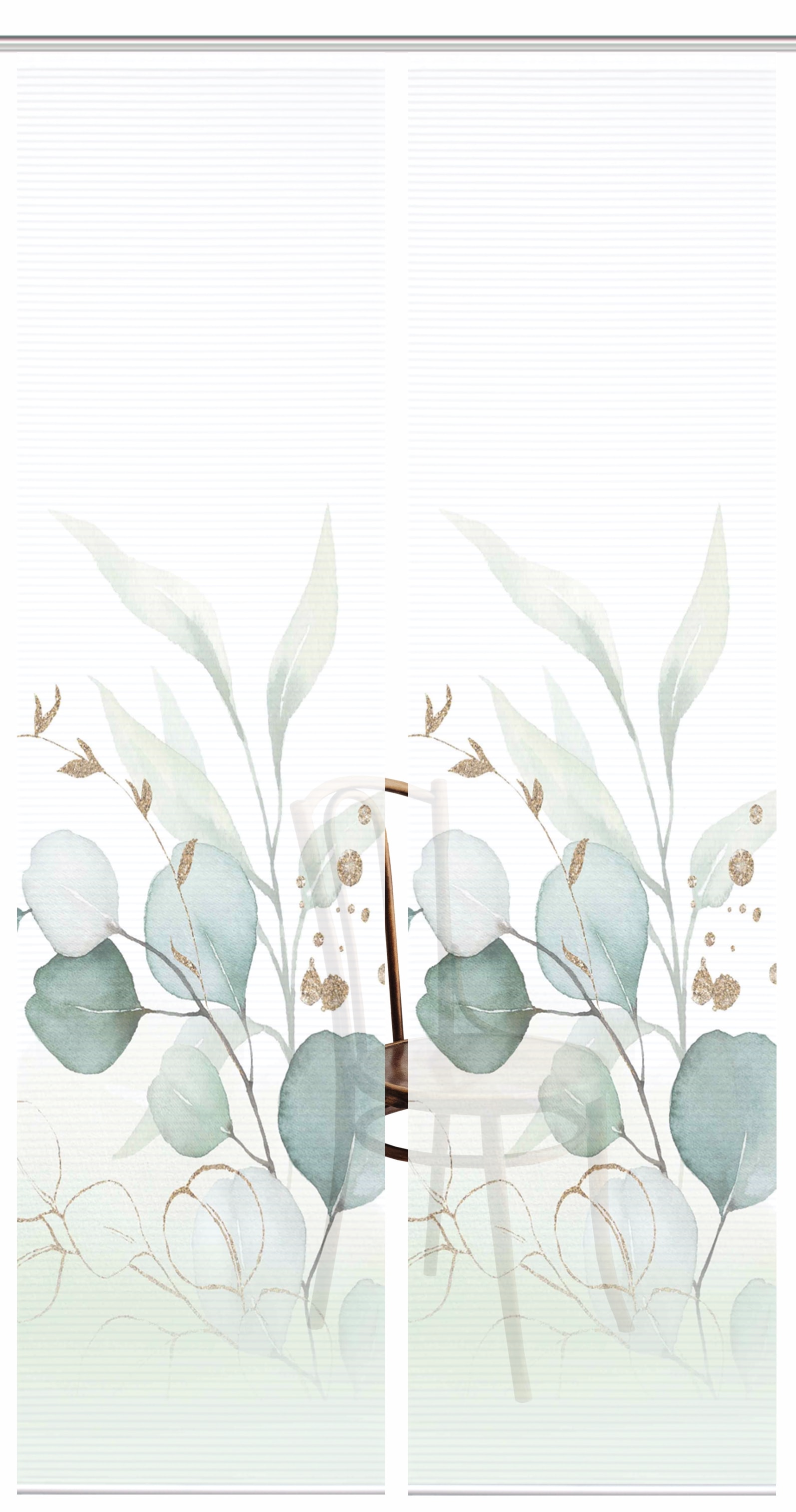 HOME in green Schiebegardine »ABANIO« Paneelwagen 2 Stk. tlg. SET DIGITALDRUCK,BAMBUSOPTIK RECYCELT