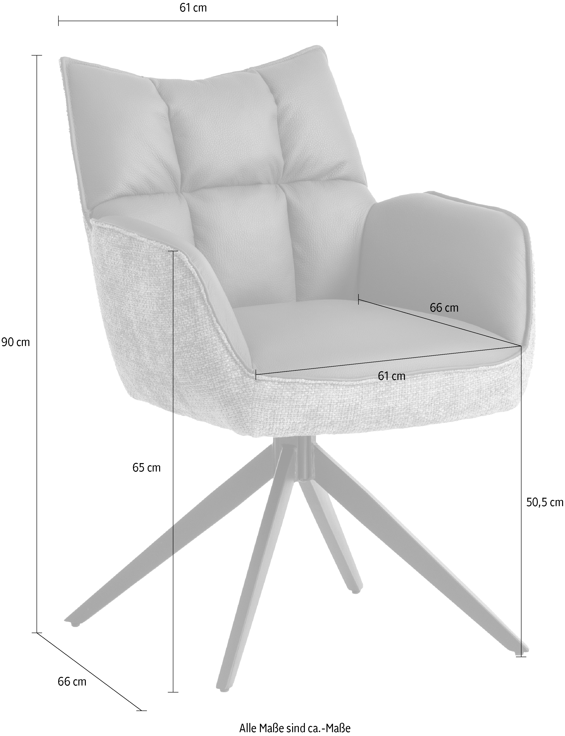 Home affaire Esszimmerstuhl »Newton, TOPSELLER!«, (Set), 2 St., Leder, Federkern im Sitz, 180 Grad Drehfunktion