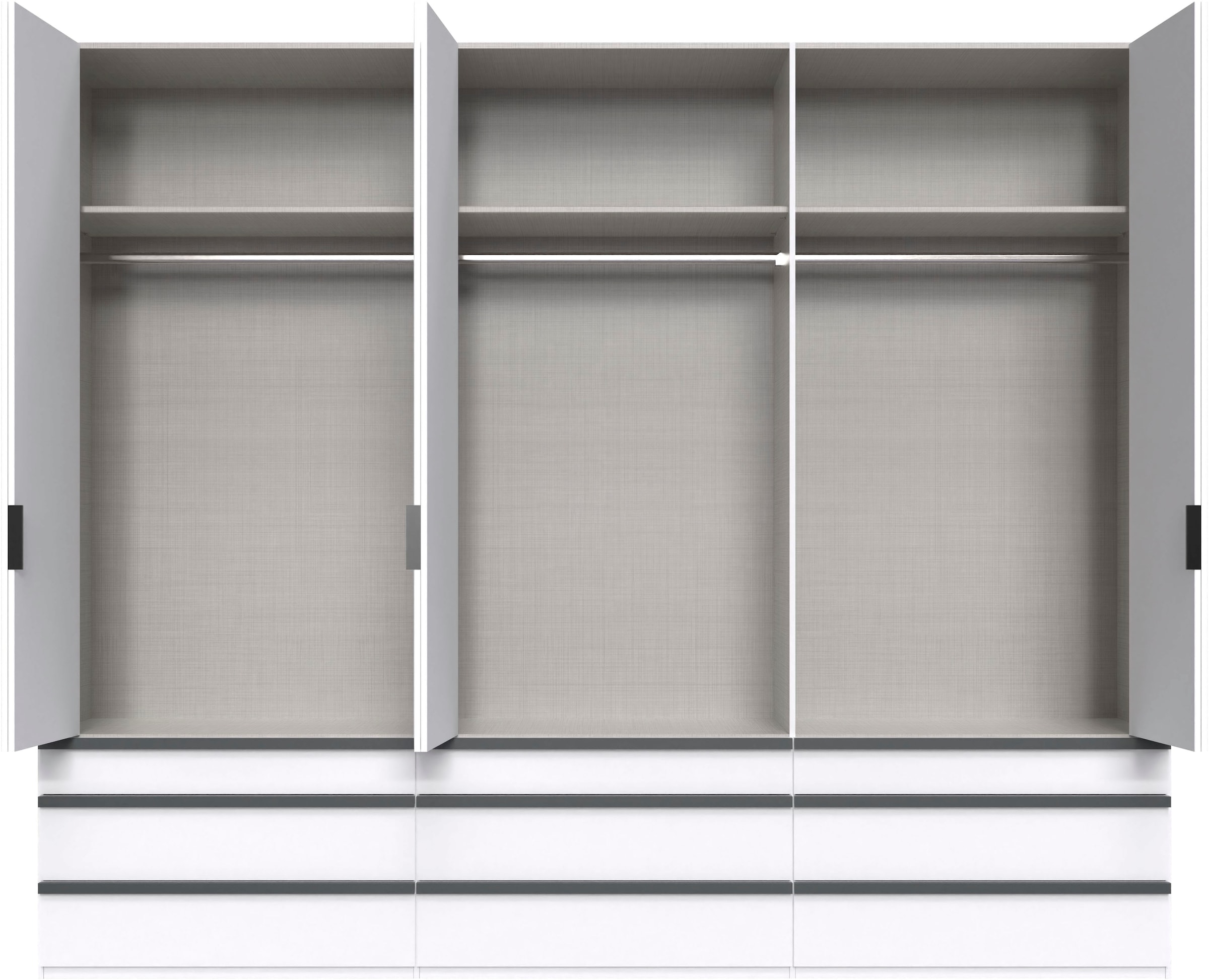 Wimex Falttürenschrank »Oxford by fresh to go, in 3 Breiten und 2 Höhen, Made in Germany«, (mit Schubladen, wahlweise mit oder ohne Spiegel), mit hochwertigen Falttüren für den perfekten Überblick