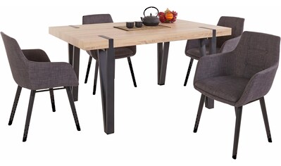 Home affaire Essgruppe »Sanchez und Bradford«, (Set, 5 tlg.), mit Tisch, Breite 150 cm kaufen