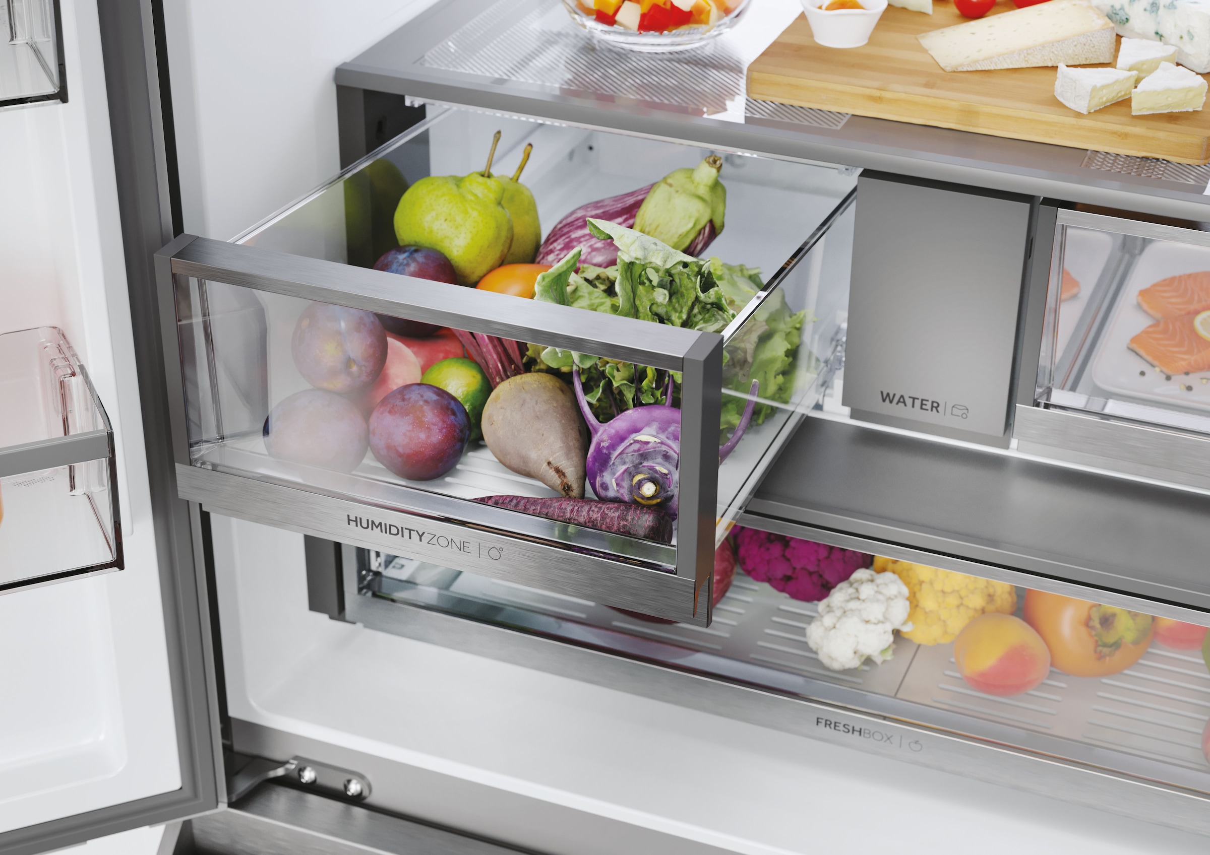 Haier French Door FD 90 SERIES 7 »HFR79F19EFGK«, 205 cm hoch, 60 cm breit, Eiswürfelbereiter mit Tank, HumidityZone