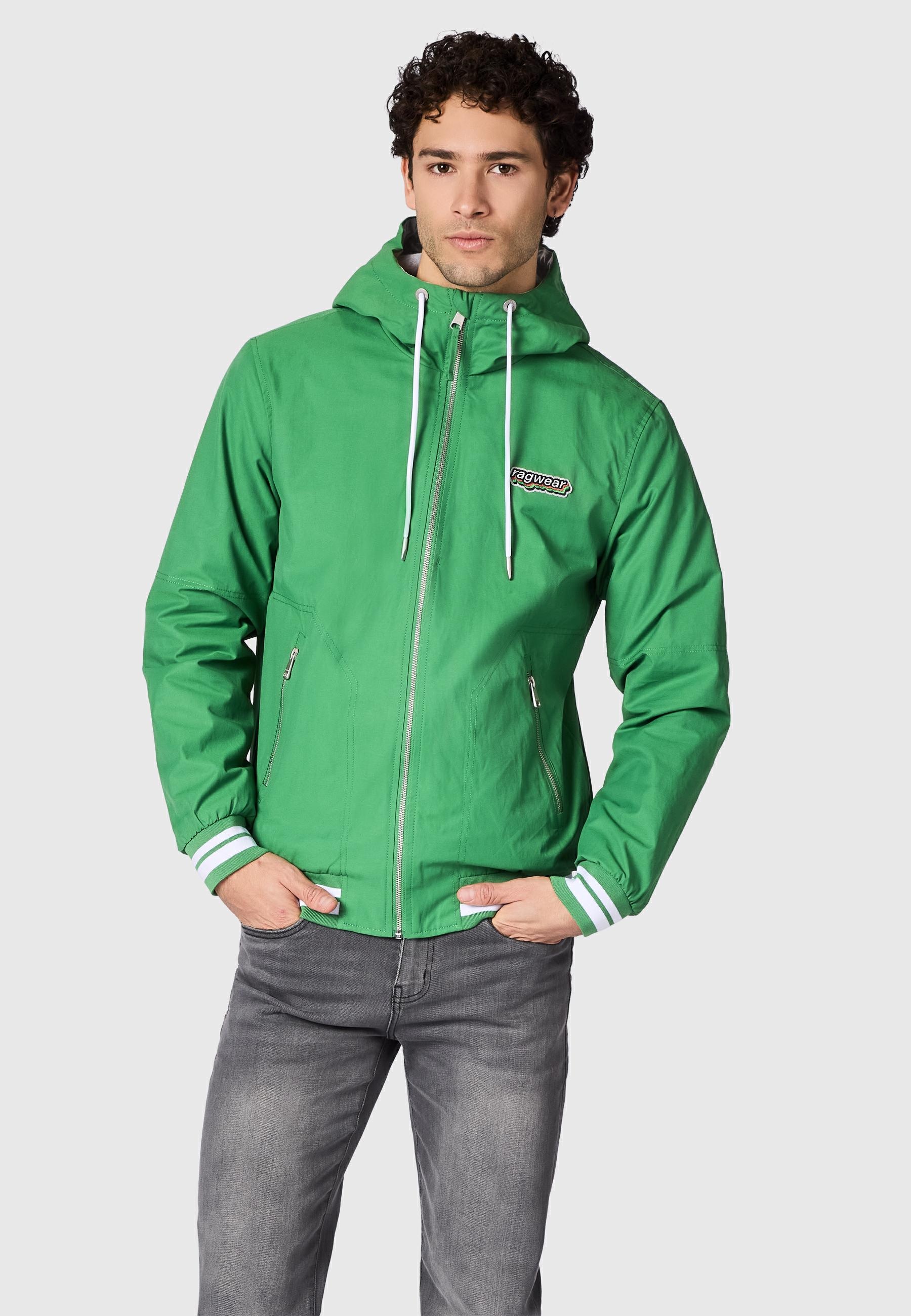 Ragwear Outdoorjacke »Kapuzenjacke Stewan YOUMODO« mit Kapuze leichte Herren Übergangsjacke mitelastischen Bündchen