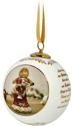 Goebel Weihnachtsfigur 2023, Porzellan Höhe - cm«, Sammlerfigur, aus Weihnachtsdeko, auf 8 Dekofigur Raten ca. Jahreskugel kaufen »Kugel