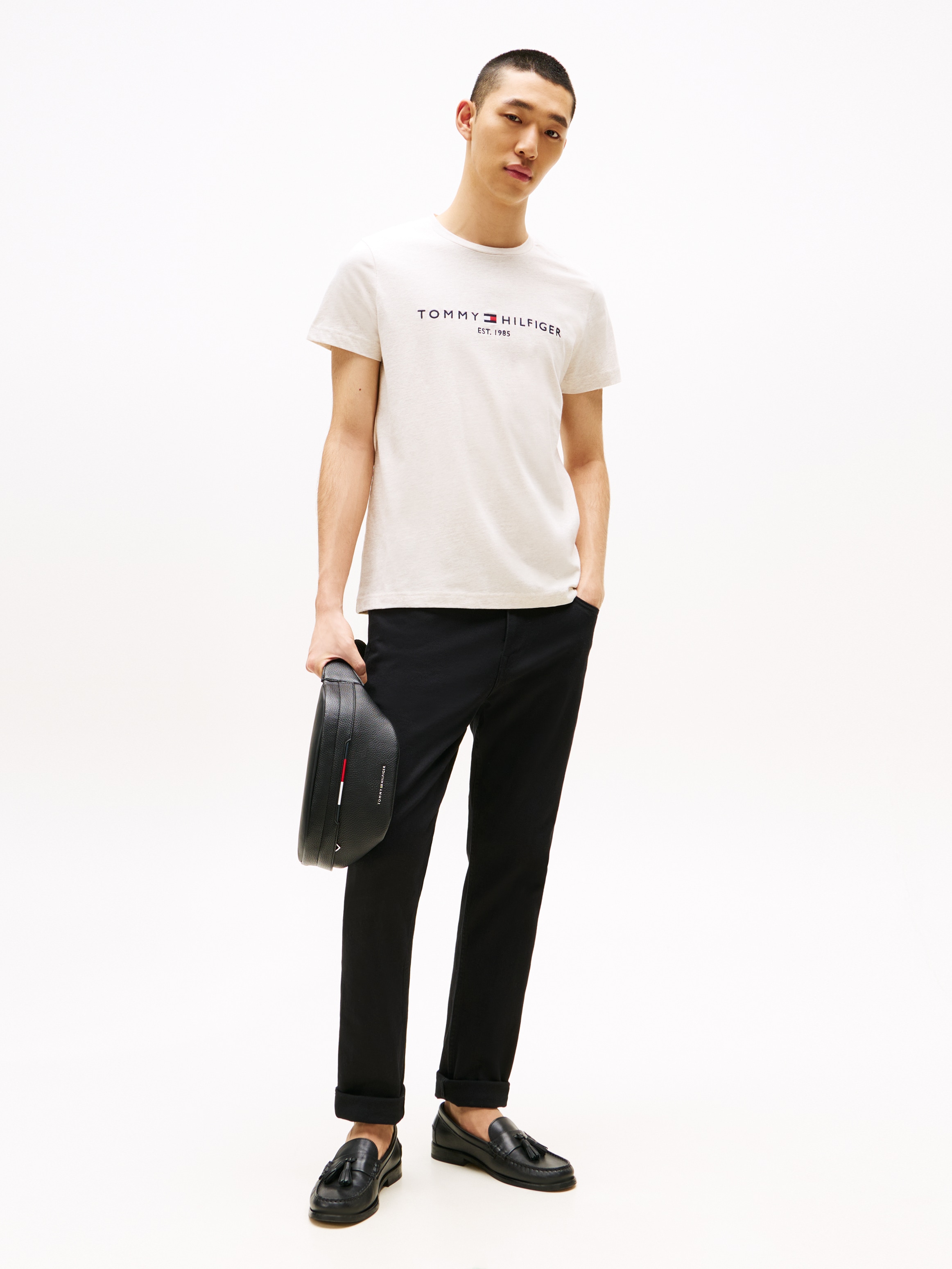 Tommy Hilfiger T-Shirt »TOMMY LOGO« aus reiner Baumwolle