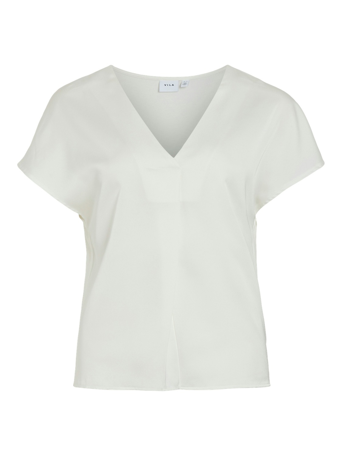 Vila V-Shirt »VIELLETTE V-NECK S/S SATIN TOP - NOOS«