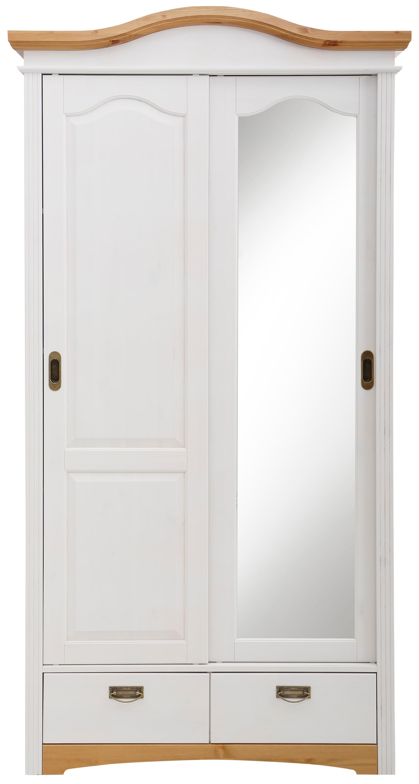Home affaire Schiebetürenschrank »Konrad«, (B/H/T ca. 111/207/64 cm), Breite 111 cm, aus massiver, FSC®-zertifizierter Kiefer