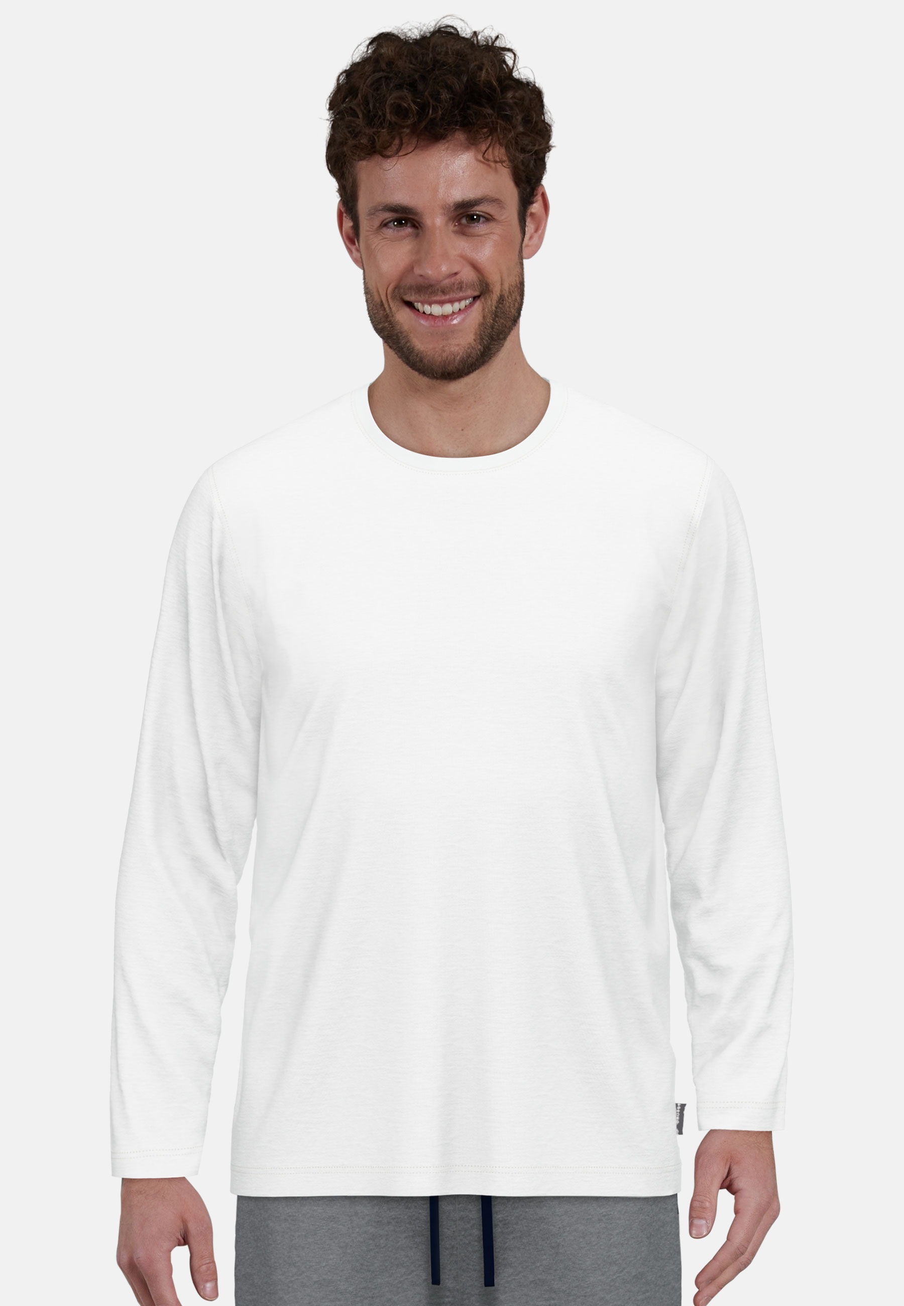 GÖTZBURG Langarmshirt »California«, (2er Pack), basic, Langarm, bequem, Rundhalsausschnitt, locker, 100% Baumwolle