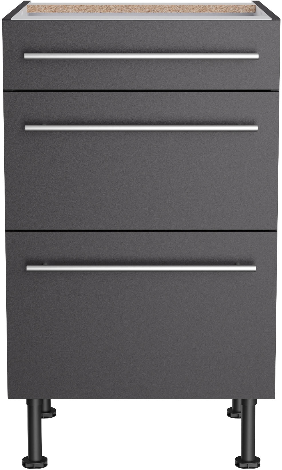 KOCHSTATION Unterschrank »KS-Bern2« Breite 50 cm, 1 Schubkasten, 2 Auszüge