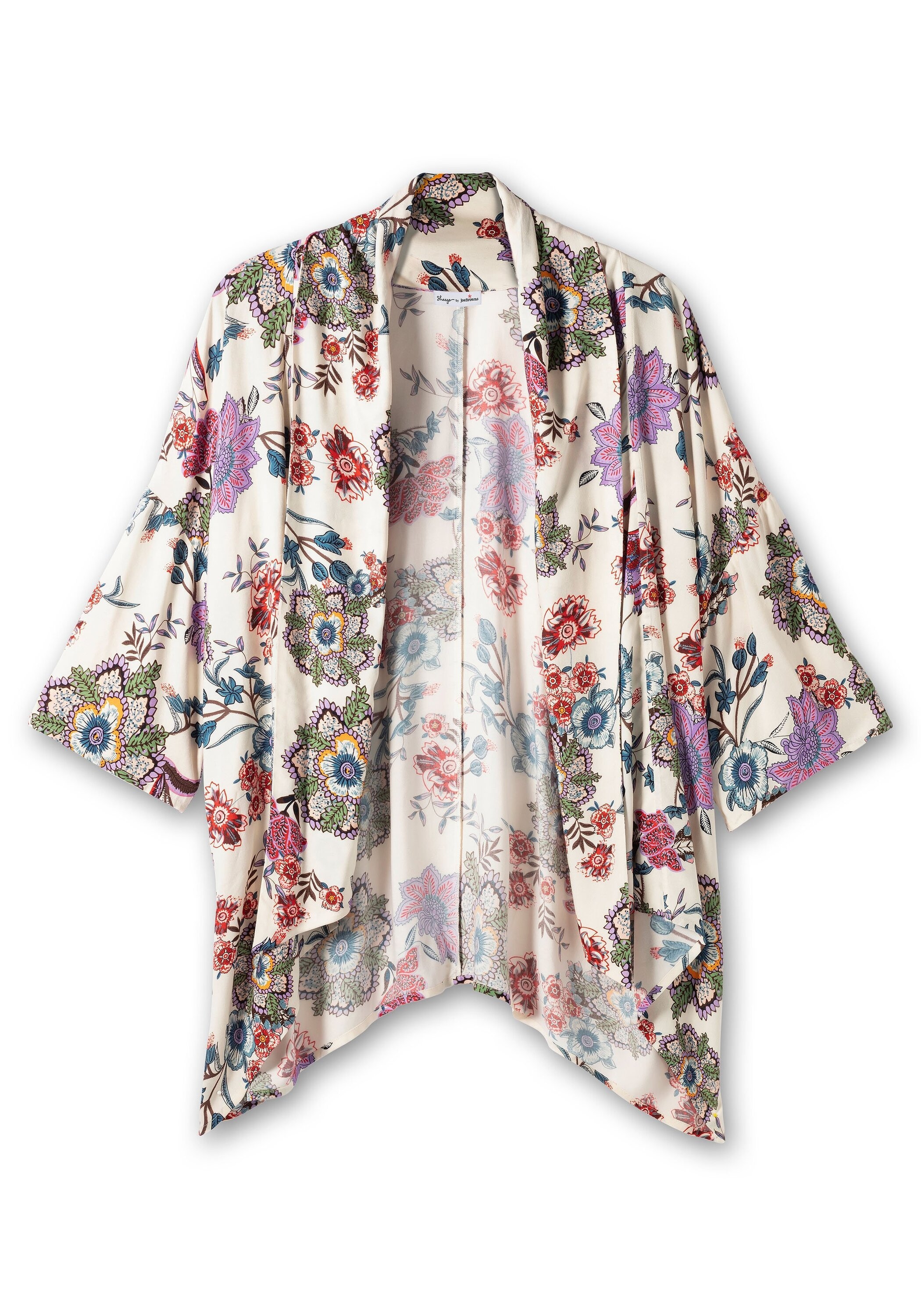 Sheego Longbluse »Blusenjacke im Kimono-Stil, mit Blumendruck«