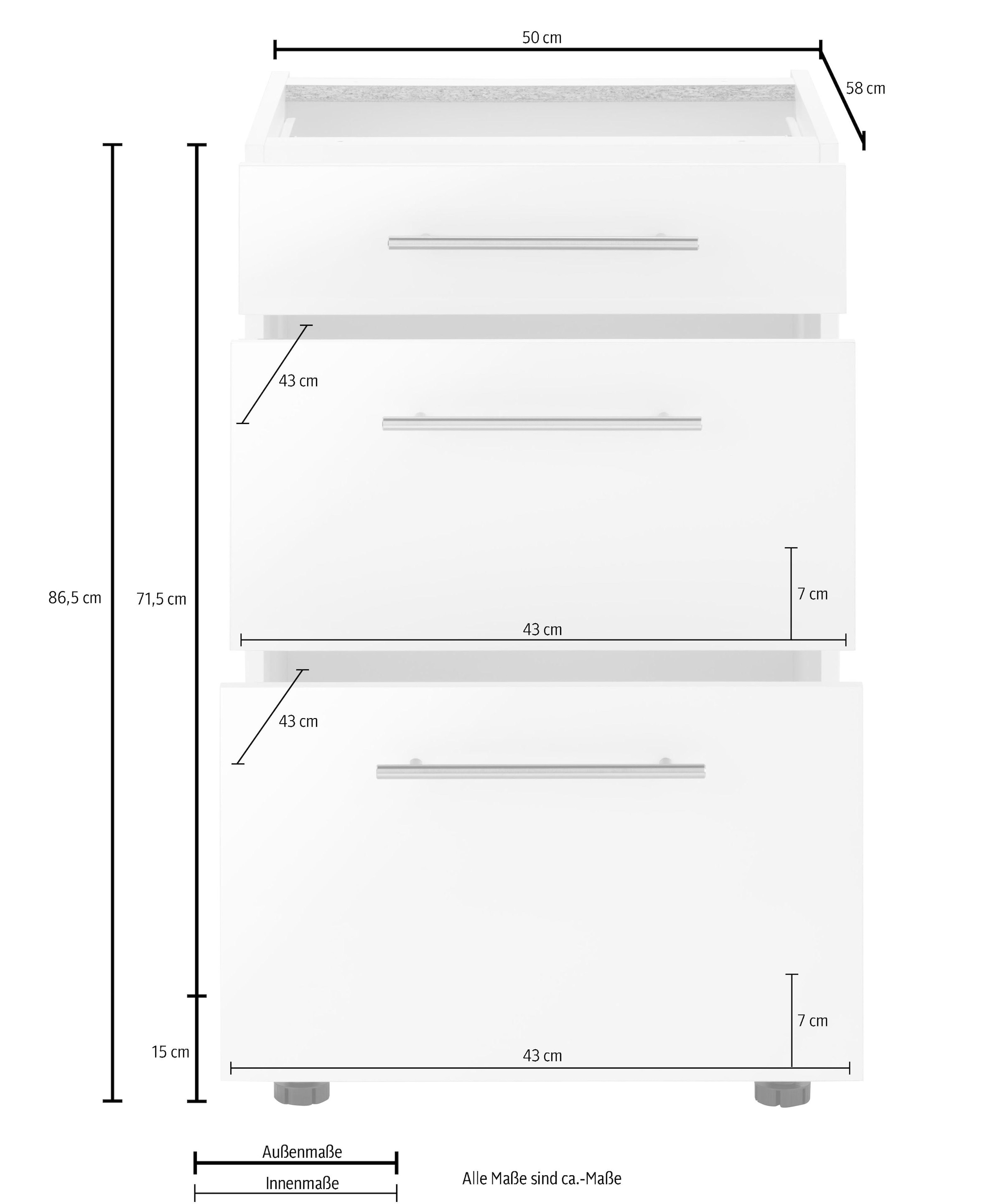 wiho Küchen Unterschrank »Ela«, Breite 50 cm, mit Soft-Close-Funktion auf  Rechnung kaufen