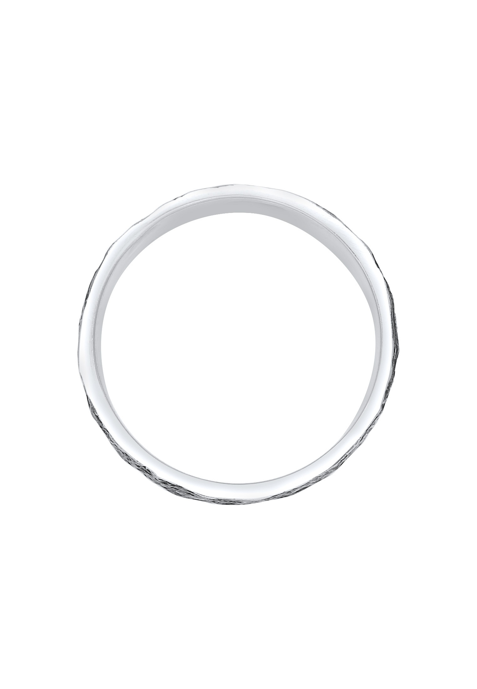 Kuzzoi Silberring »Ring Herren Bandring Organic Struktur 925 Silber«