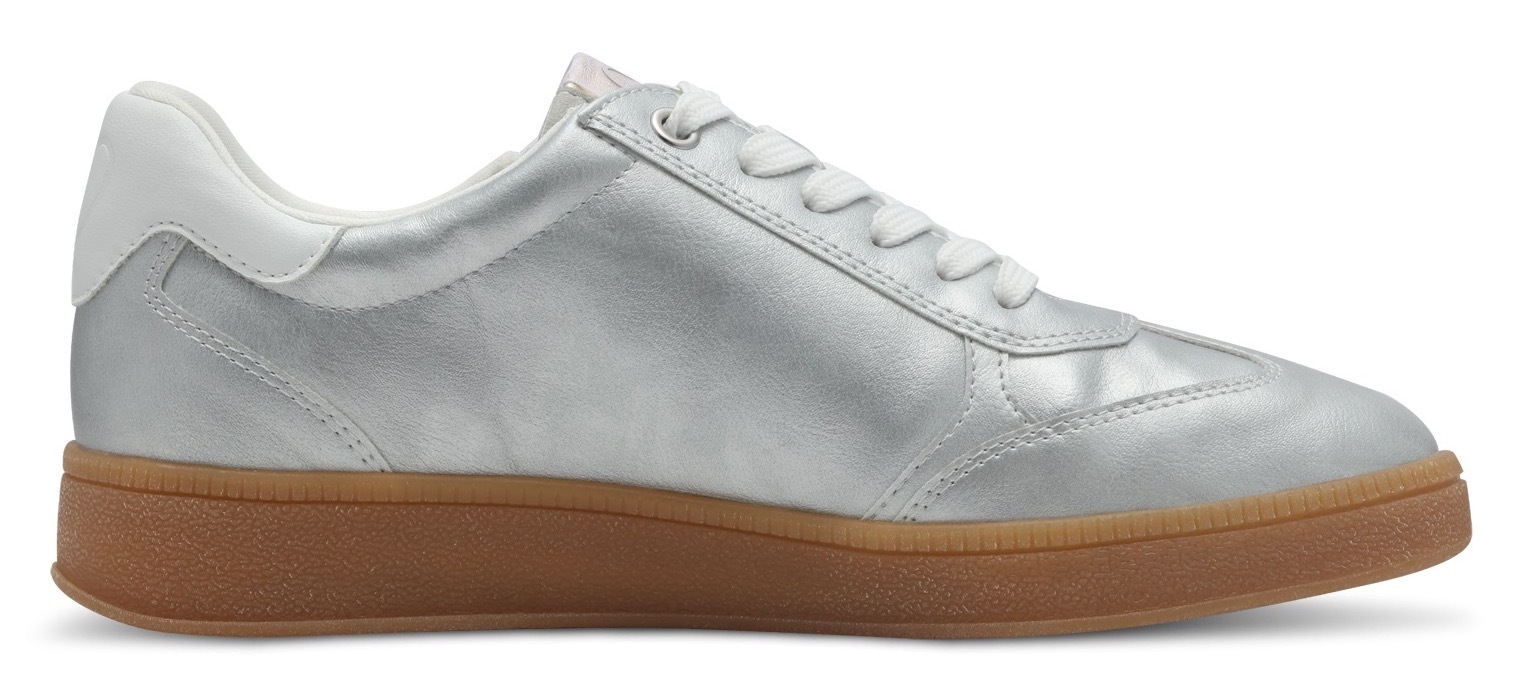MARCO TOZZI Plateausneaker, Freizeitschuh, Halbschuh, Schnürschuh mit Kontrastbesatz