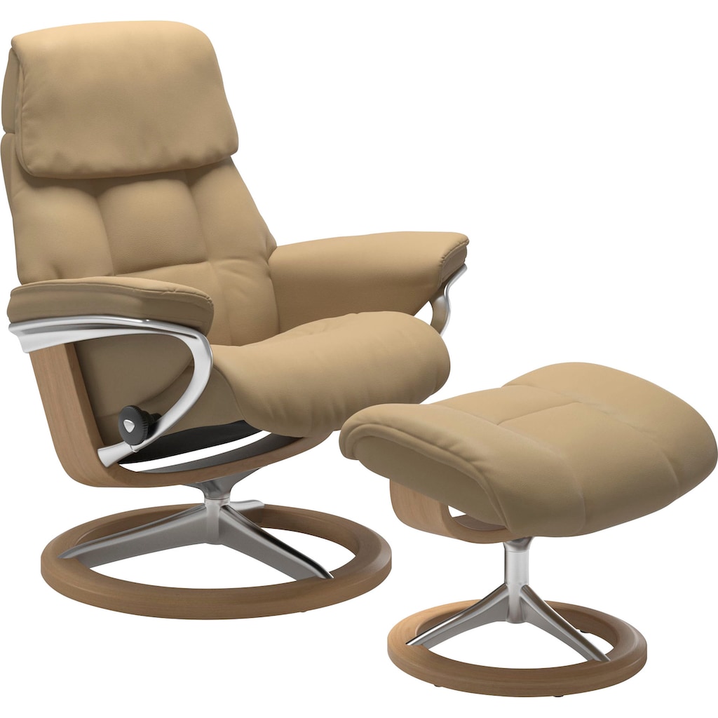 Stressless® Hocker »Ruby«, mit Signature Base, Gestell Eiche, Wenge, Braun & Schwarz