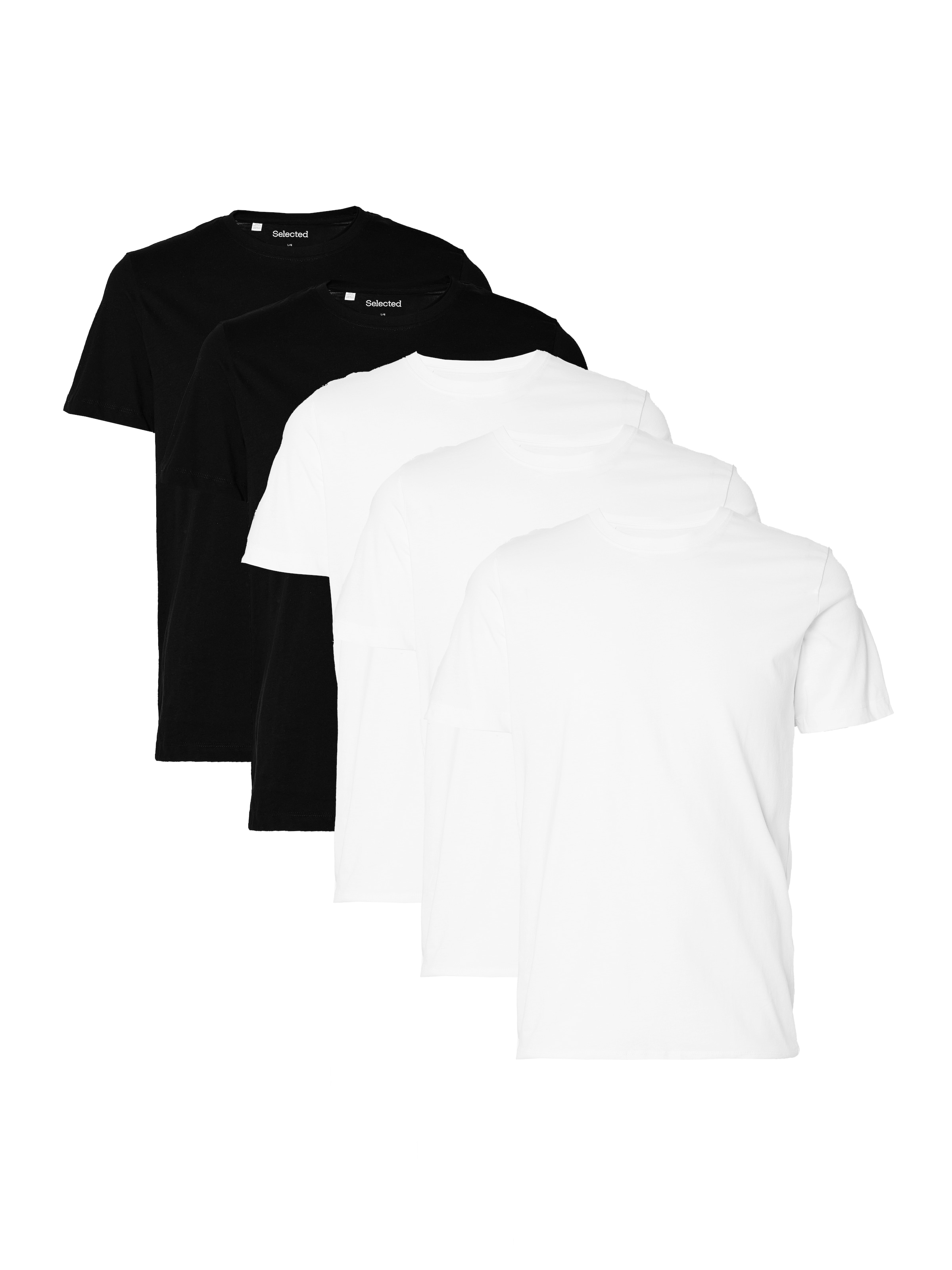 SELECTED Rundhalsshirt »SLHCORMAC SS O-NECK TEE 5 PACK NOOS« Packung, 5 Stk.
