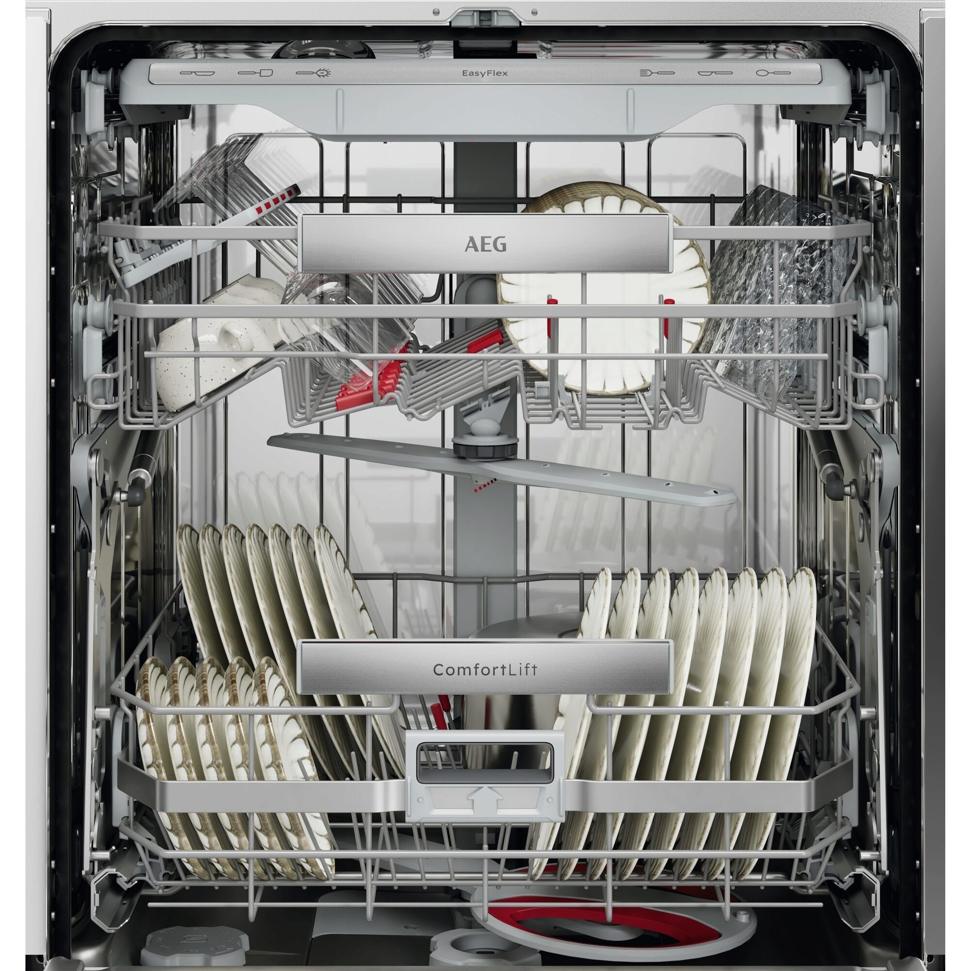 AEG vollintegrierbarer Geschirrspüler 8000 »GI8200B4SC« ComfortLift® Unterkorb: Be- und Entlade deine Spülmaschine ohne Bücken