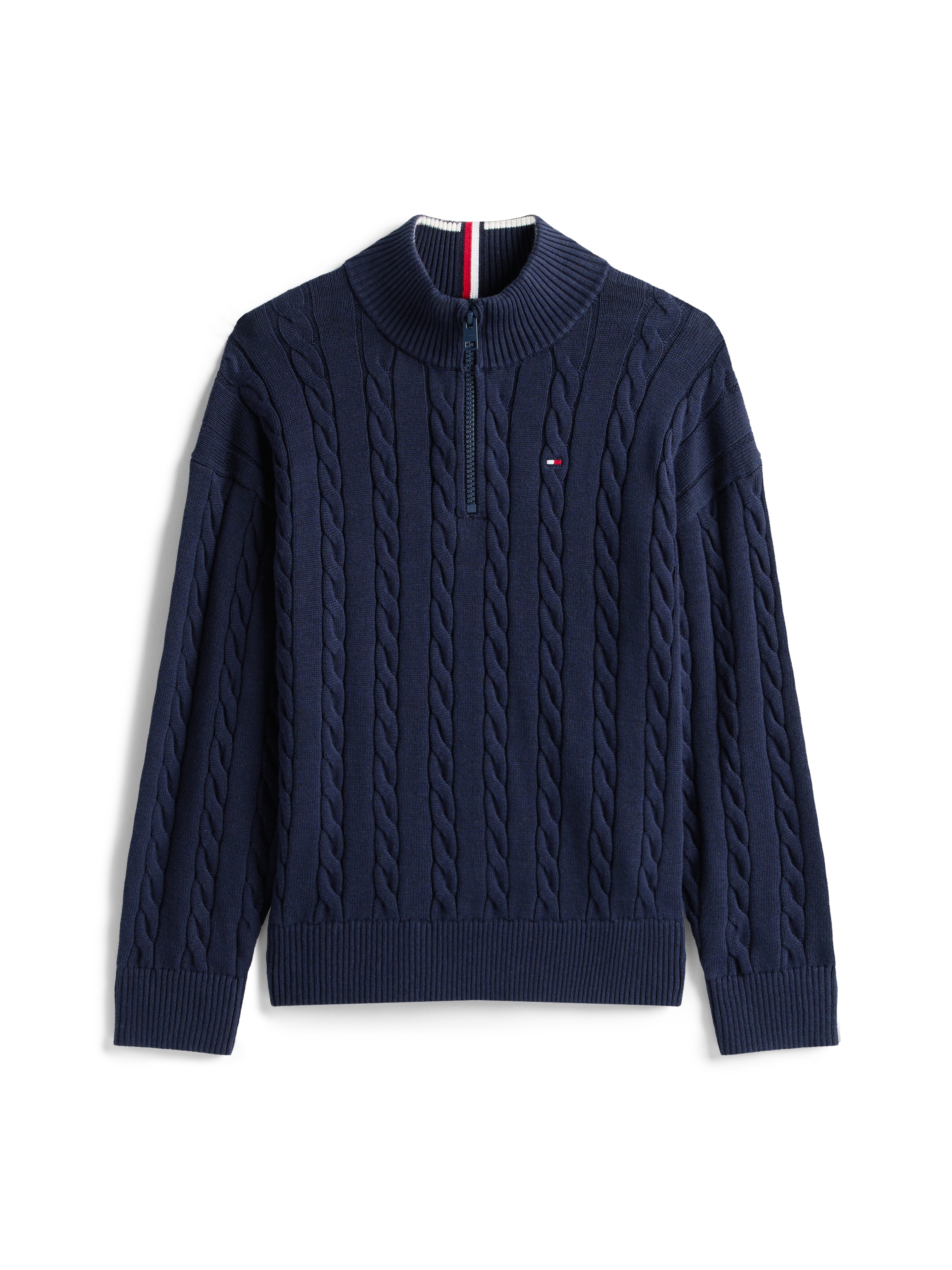 Tommy Hilfiger Strickpullover »COTTON CABLE HALF ZIP SWEATER« Kinder bis 16 Jahre