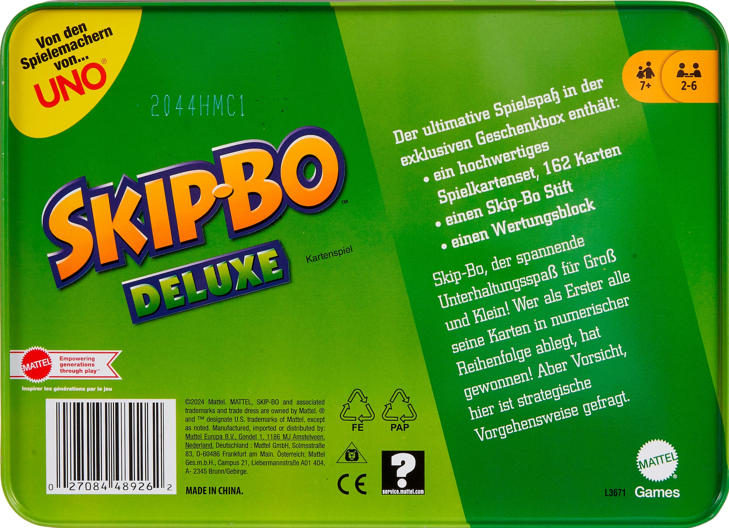 Mattel games Spiel »Skip-Bo Deluxe Metallbox«