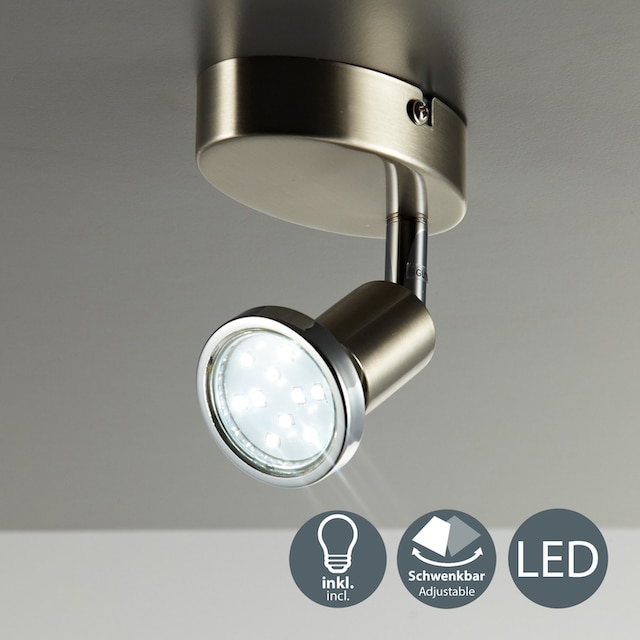 B.K.Licht LED Wandleuchte, 1 flammig-flammig, LED Deckenleuchte Wohnzimmer  schwenkbar GU10 Metall Wand-Spot Lampe online kaufen | mit 3 Jahren XXL  Garantie