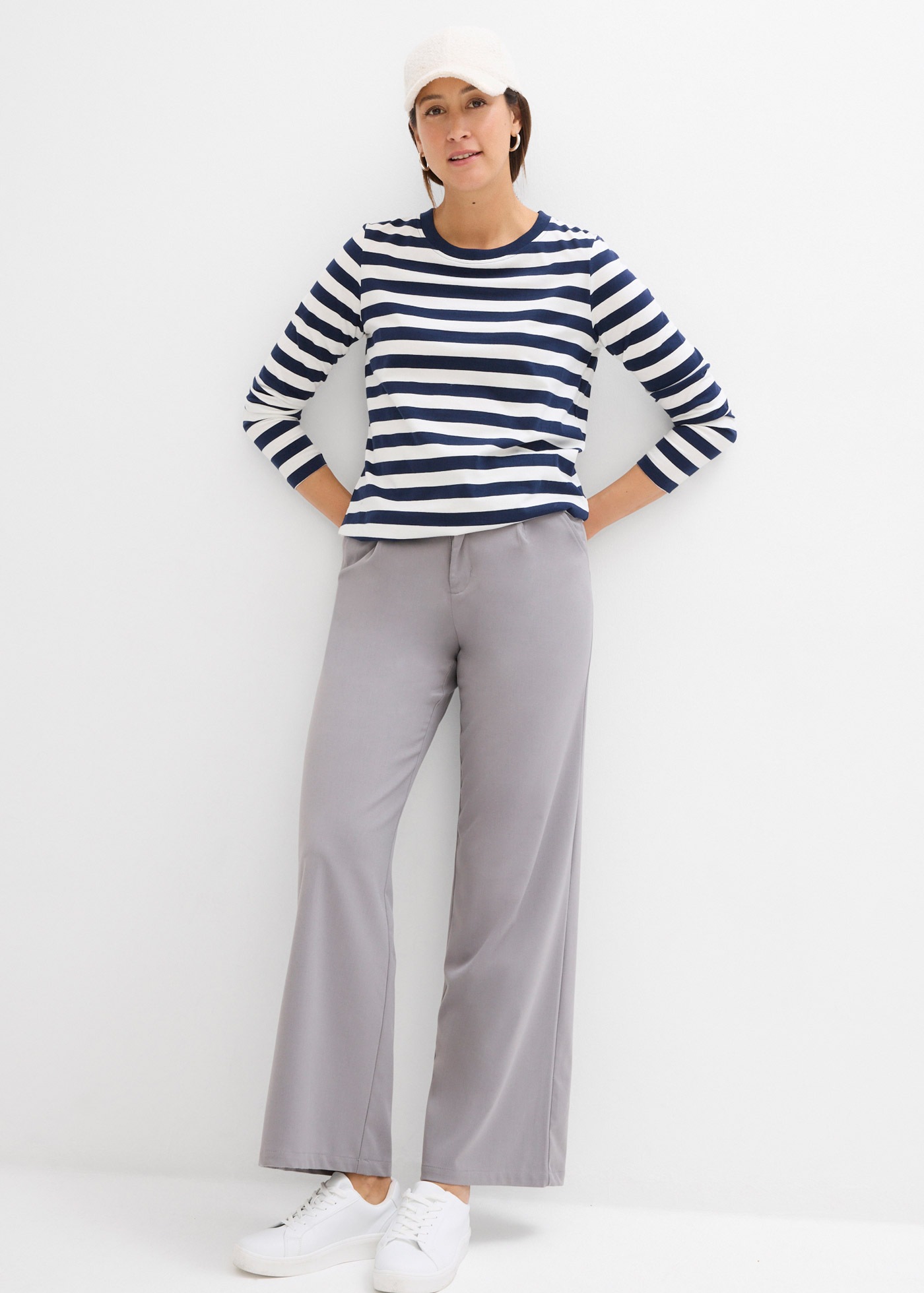 bonprix Langarmshirt 1 Langarm, für Frühling und Sommer, aus reiner Baumwolle