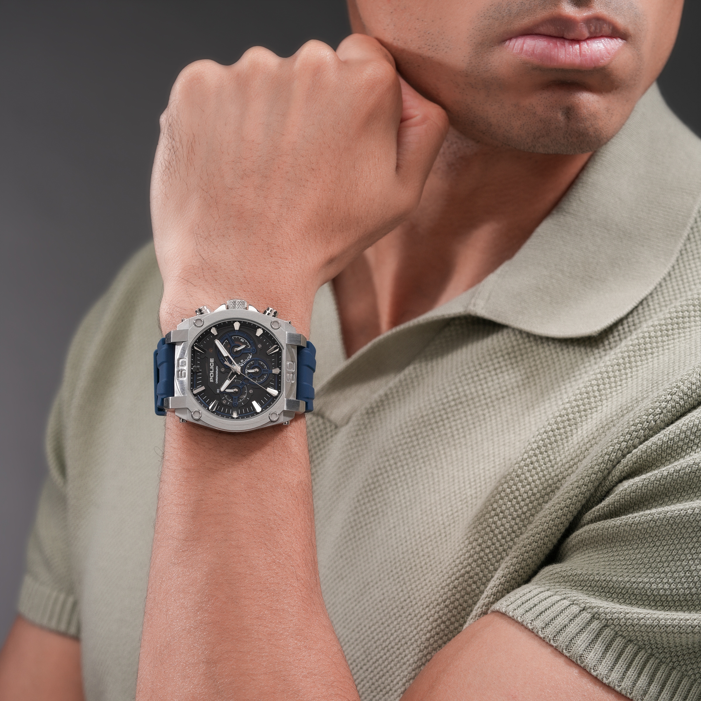 Police Chronograph »Norwood« Quarzuhr, Armbanduhr, Herrenuhr, Lederarmband, analog, Stoppfunktion