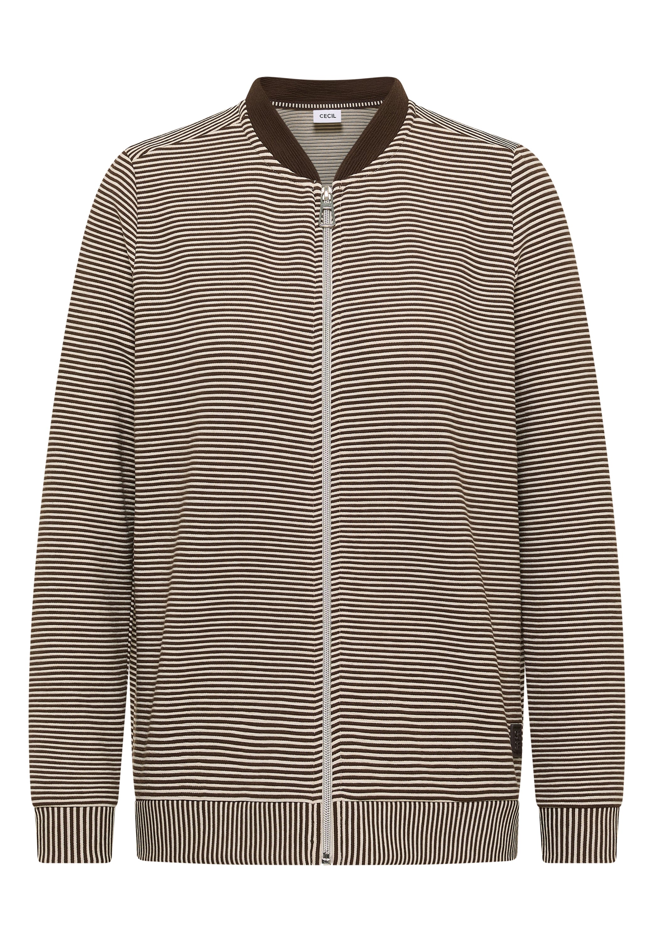 Cecil Sweatjacke mit Ottomanstruktur