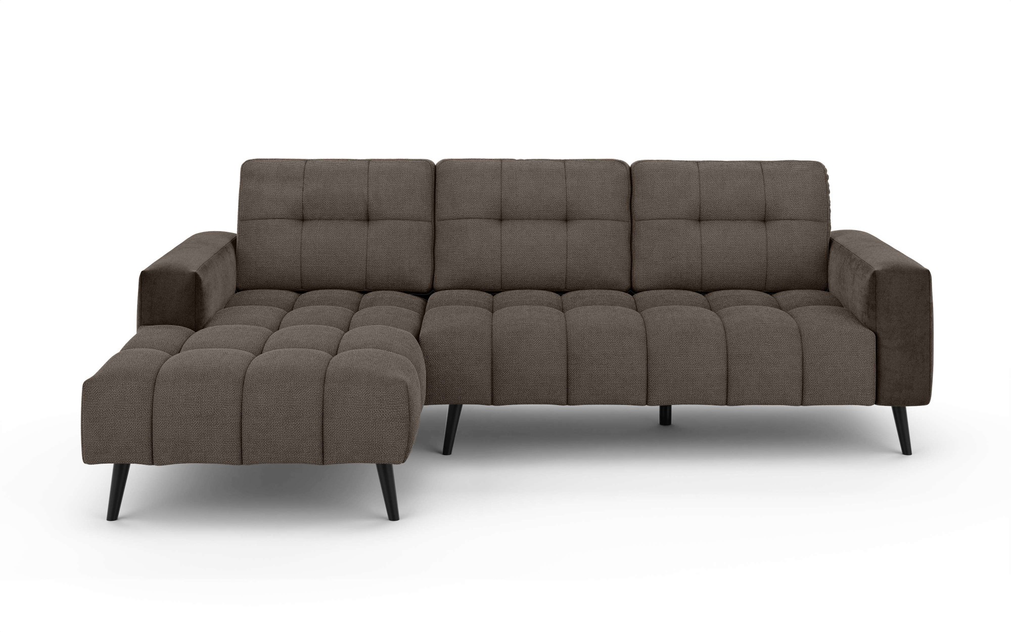 INOSIGN Ecksofa »SERINE mit Recamiere rechts/links bestellbar, Maße B/H/T 253/91/161 cm«, L-Form mit Wellenunterfederung, 3 Rückenkissen, ohne Bettfunktion