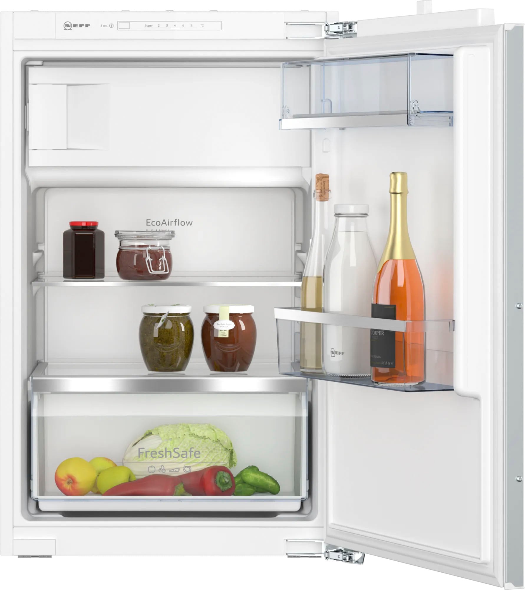 NEFF Einbaukühlschrank N 50 "KI2222FE0" 87,4 cm hoch 56 cm breit Fresh Safe: Schublade für flexible Lagerung von Obst & Gemüse