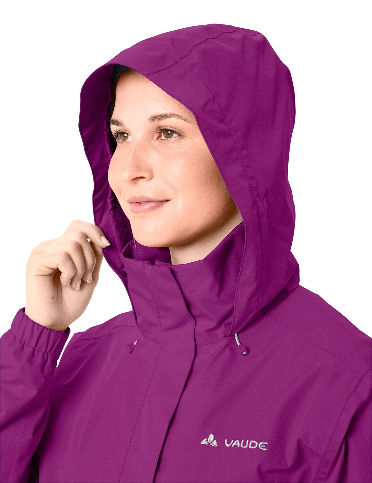 VAUDE Regenjacke »Women's Escape Light Jacket« mit Kapuze für Wandern und Trekking, atmungsaktives Material, wasserdicht