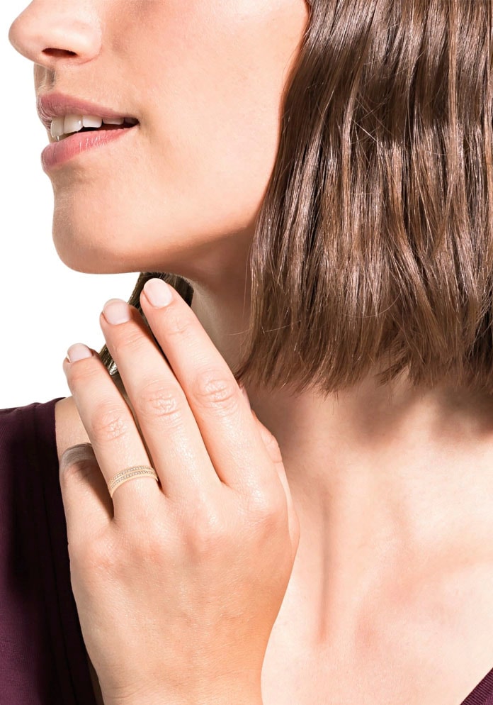Amor Fingerring »Geprägt, 9947324-9304-9311-9328-9335«, mit Zirkonia (synth.)
