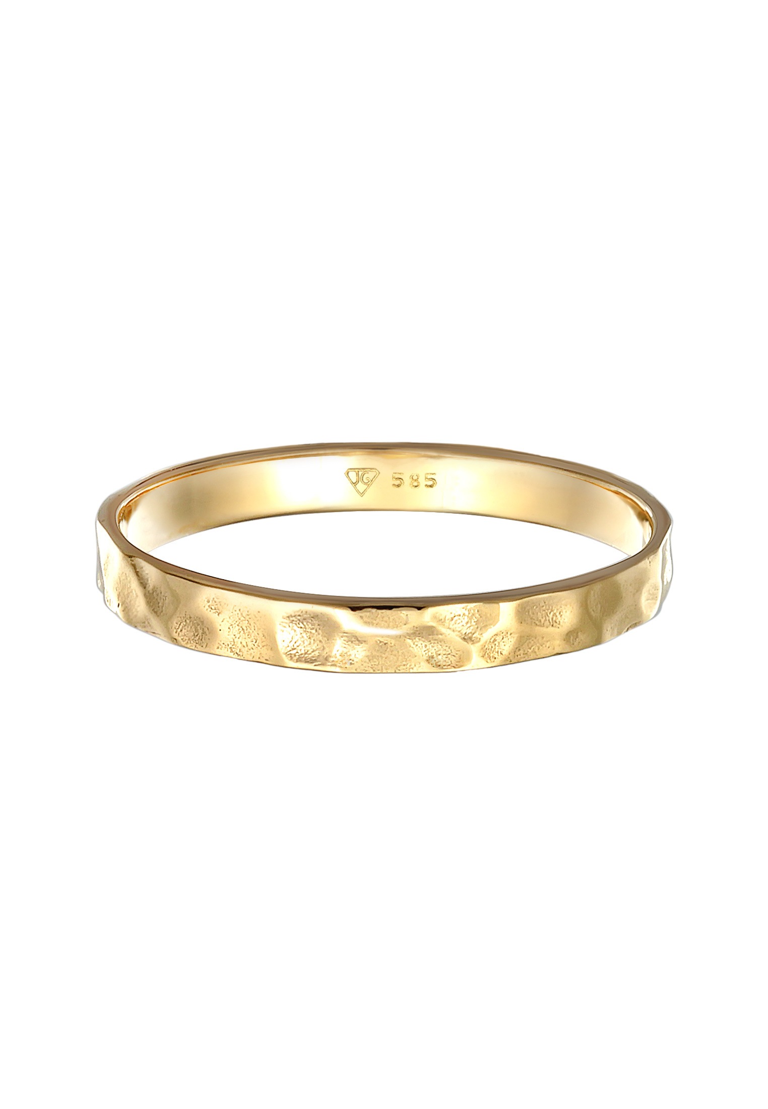 Elli Premium Fingerring »Ring Bandring Freundschaftsring Ehering 585er Gelbgold«