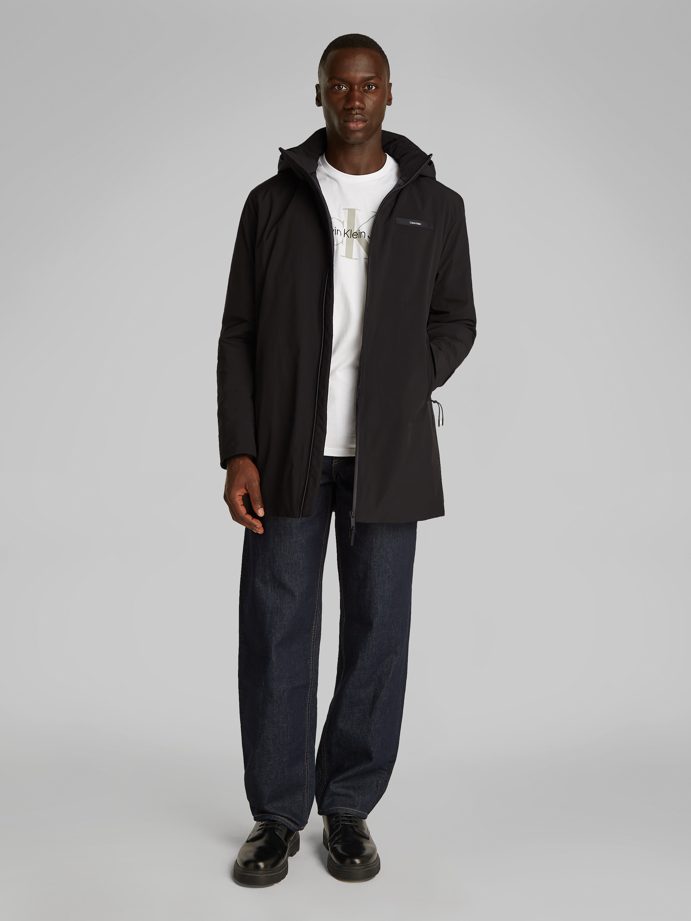 Calvin Klein Regenmantel »TECHNICAL NON-QUILT PARKA«, mit Logoprint