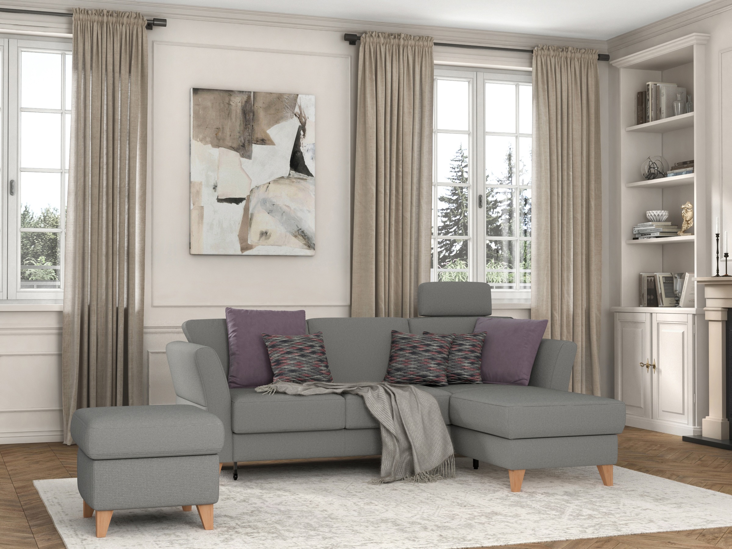 sit&more Stauraumhocker »Visby«, Stauraum, auch erhältlich mit Wasser zu reinigendem "Soft clean" Bezug