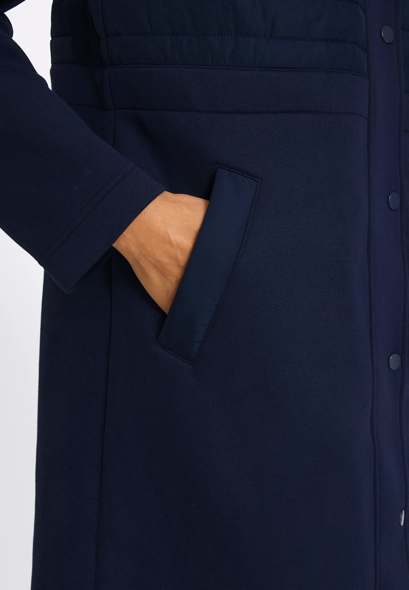 heine Steppjacke »Mantel Kurzmantel in Patch-Optik« mit Kapuze
