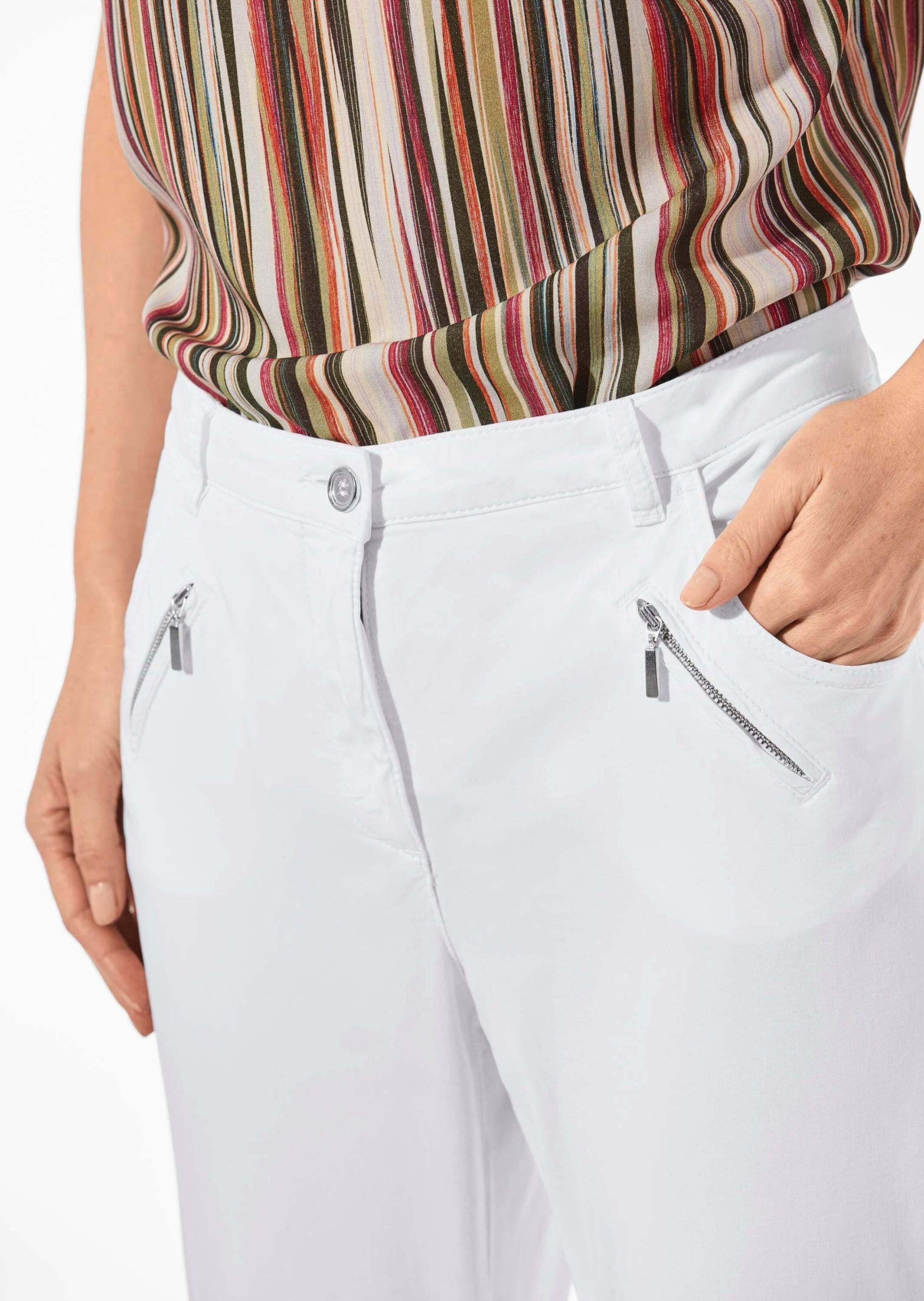 GOLDNER 7/8-Hose »Chino-Hose Lässige Chinohose mit weichem Peach-Finish«