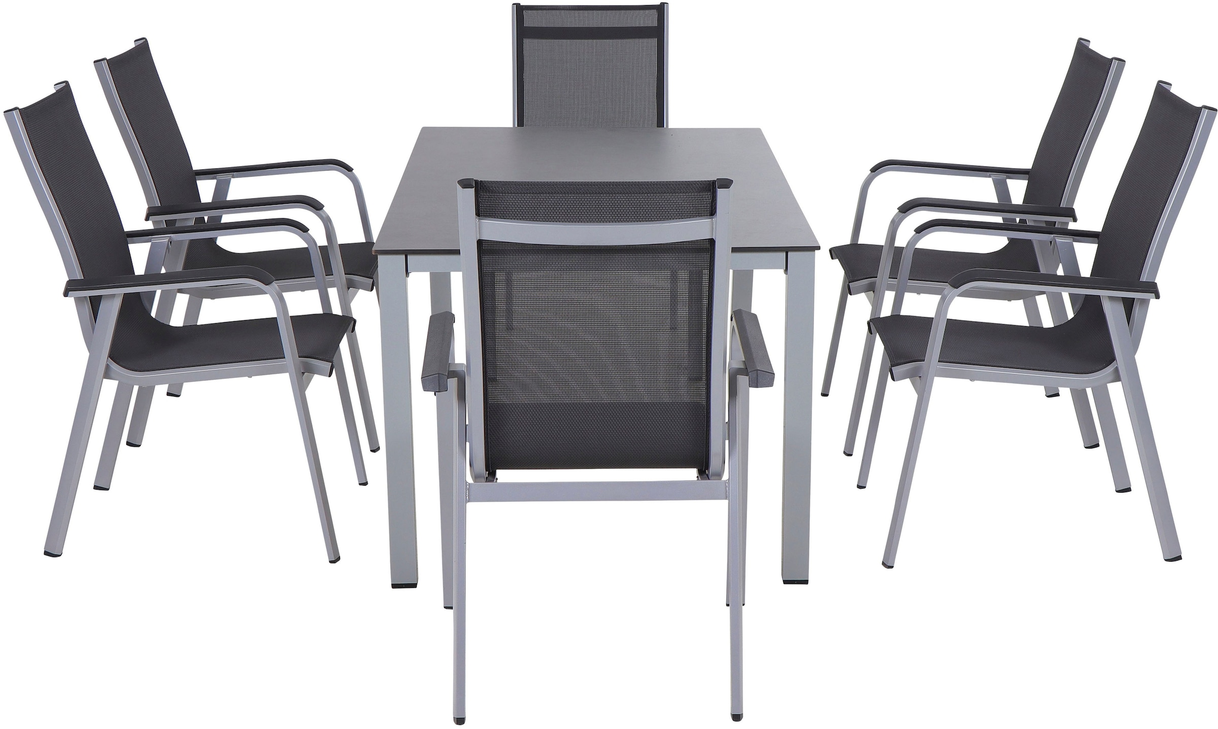 Siena Garden Garten-Essgruppe »Tesoro / Sola«, (Set, 7 tlg.), bestehend aus 6 Sesseln und 1 Tisch