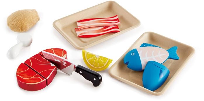 Hape Spiellebensmittel »Fisch & Fleisch Set«, (9 tlg.)