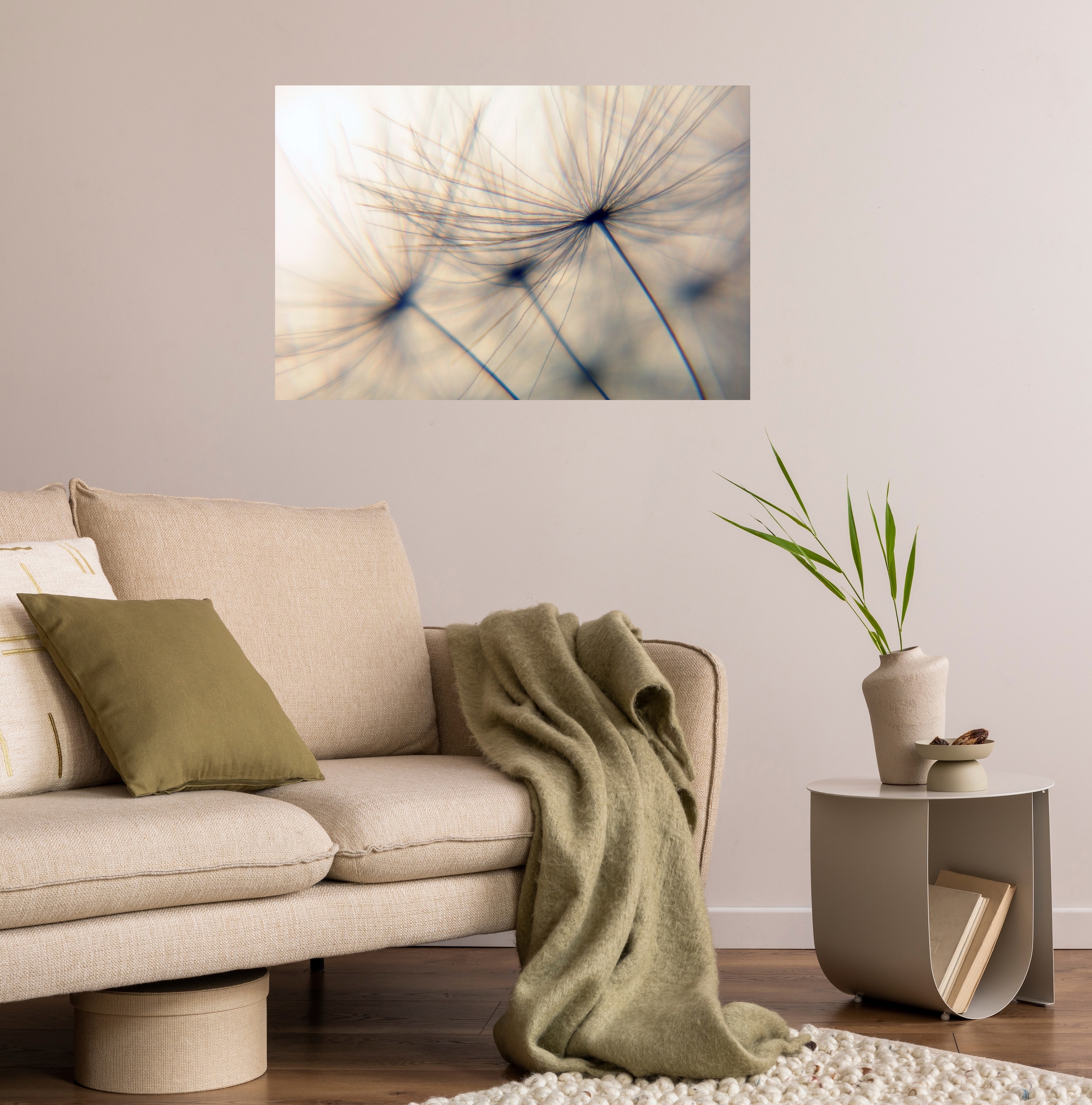 queence Wandsticker »Dandelion«, (1 St.), Selbstklebend, kinderleichte Anbringung, Pusteblume, Sticker, beige