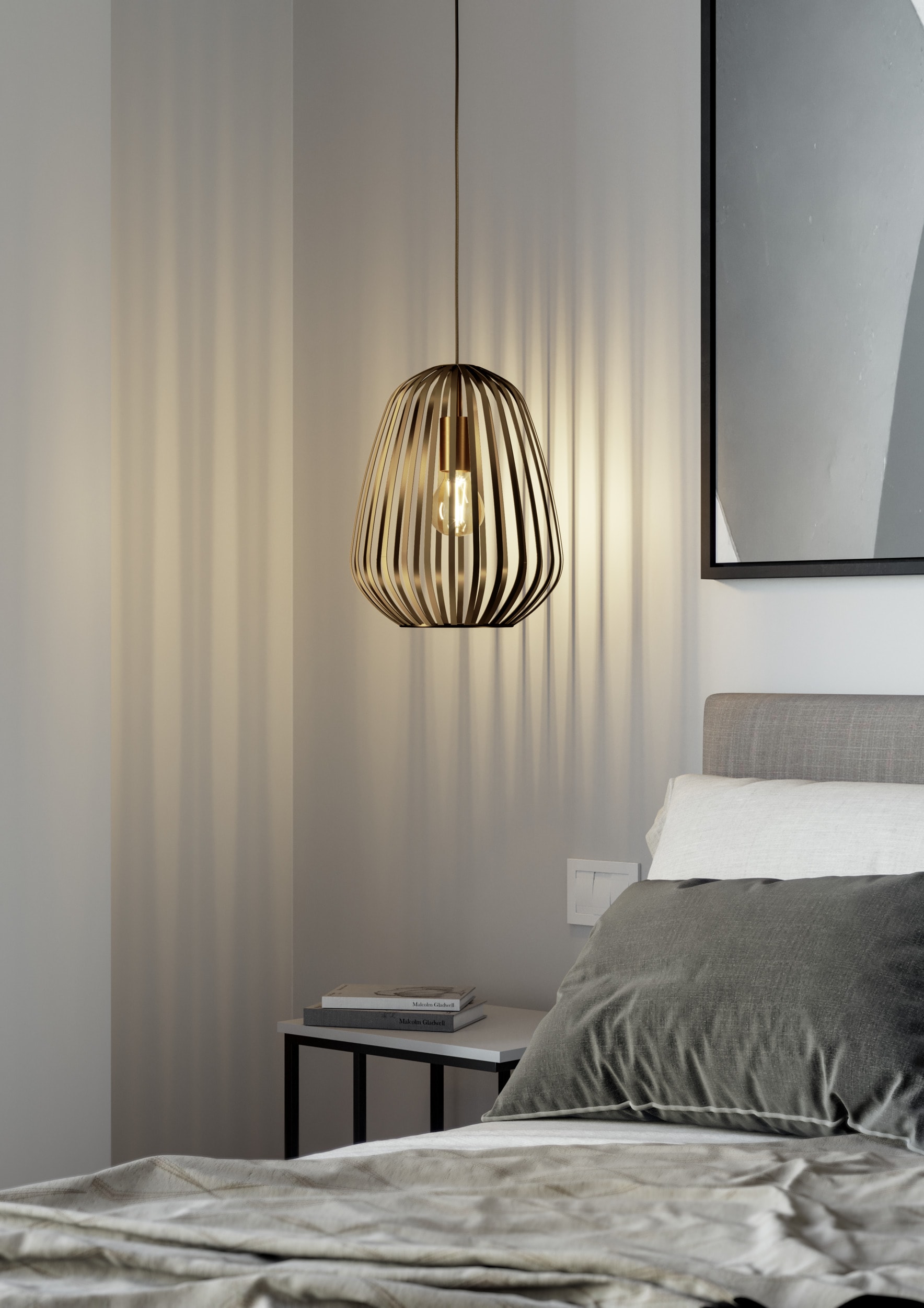 EGLO Hängeleuchte »ESPINAL Pendellampe - Stahl - E27 - 1X40W - IP20« E27 1 Stk. Hängelampe, Deckenlampe, Wohnzimmer, Esszimmer, H110 x Ø28 cm