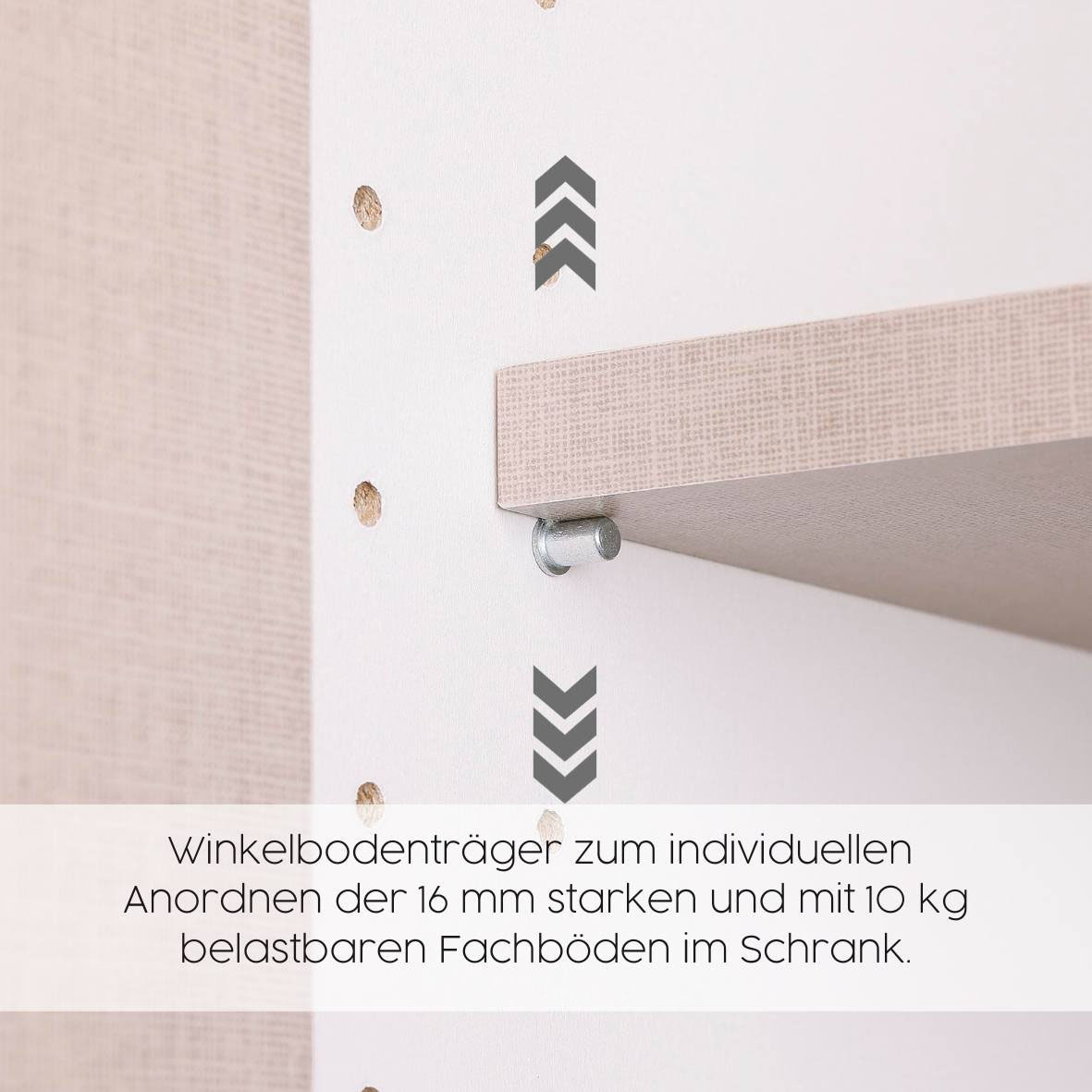 rauch Drehtürenschrank »Kleiderschrank Schrank Garderobe Wäscheschrank TOPSELLER VOYAGER«, (in 3 verschiedenen Ausstattungen BASIC/CLASSIC/PREMIUM), mit modernen Griffen in Graumetallic, viel Stauraum MADE IN GERMANY