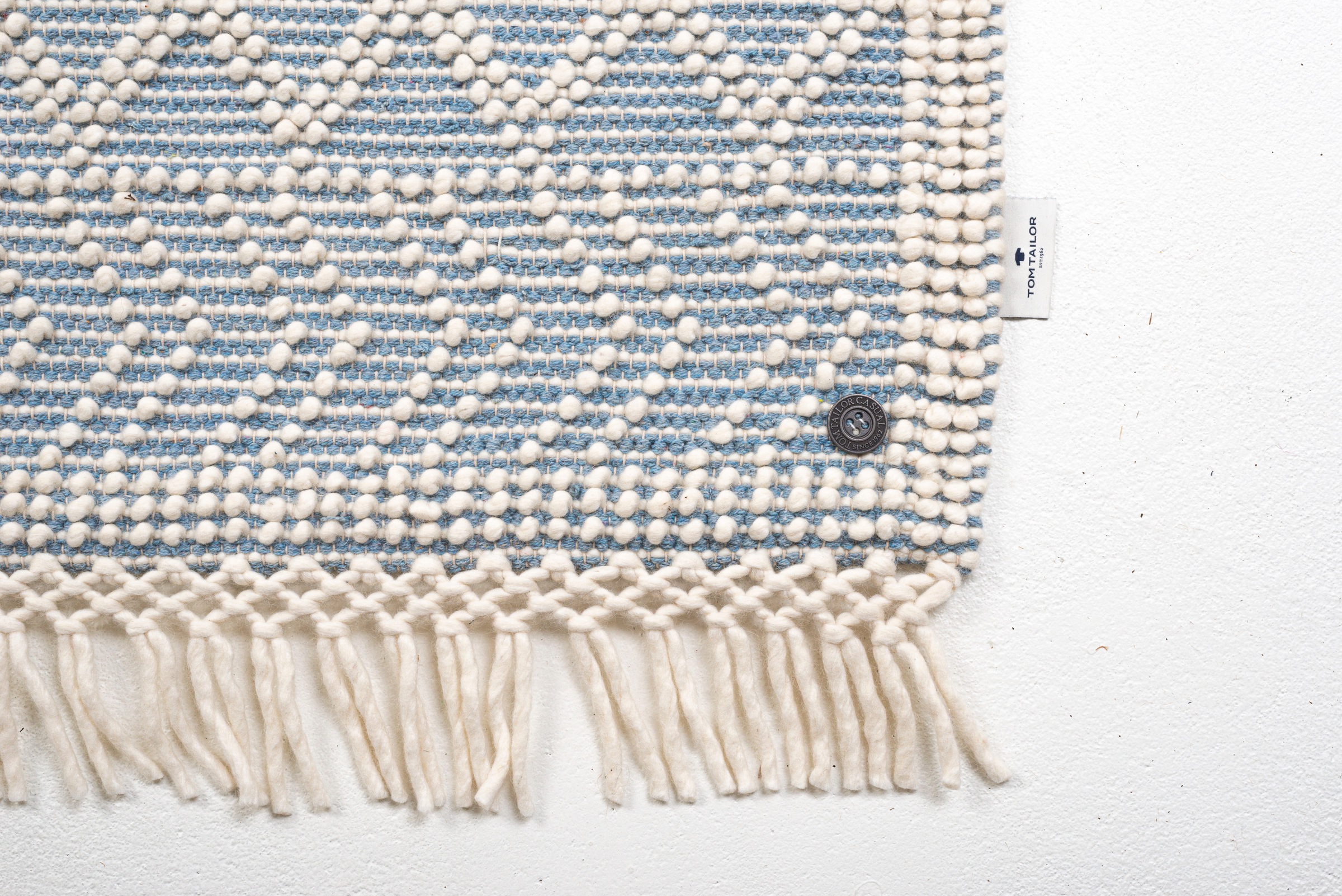 TOM TAILOR HOME Teppich »Colored Macrame« rechteckig 10 mm Höhe Handweb Teppich, reine Wolle, handgewebt, mit Fransen, Scandi Design