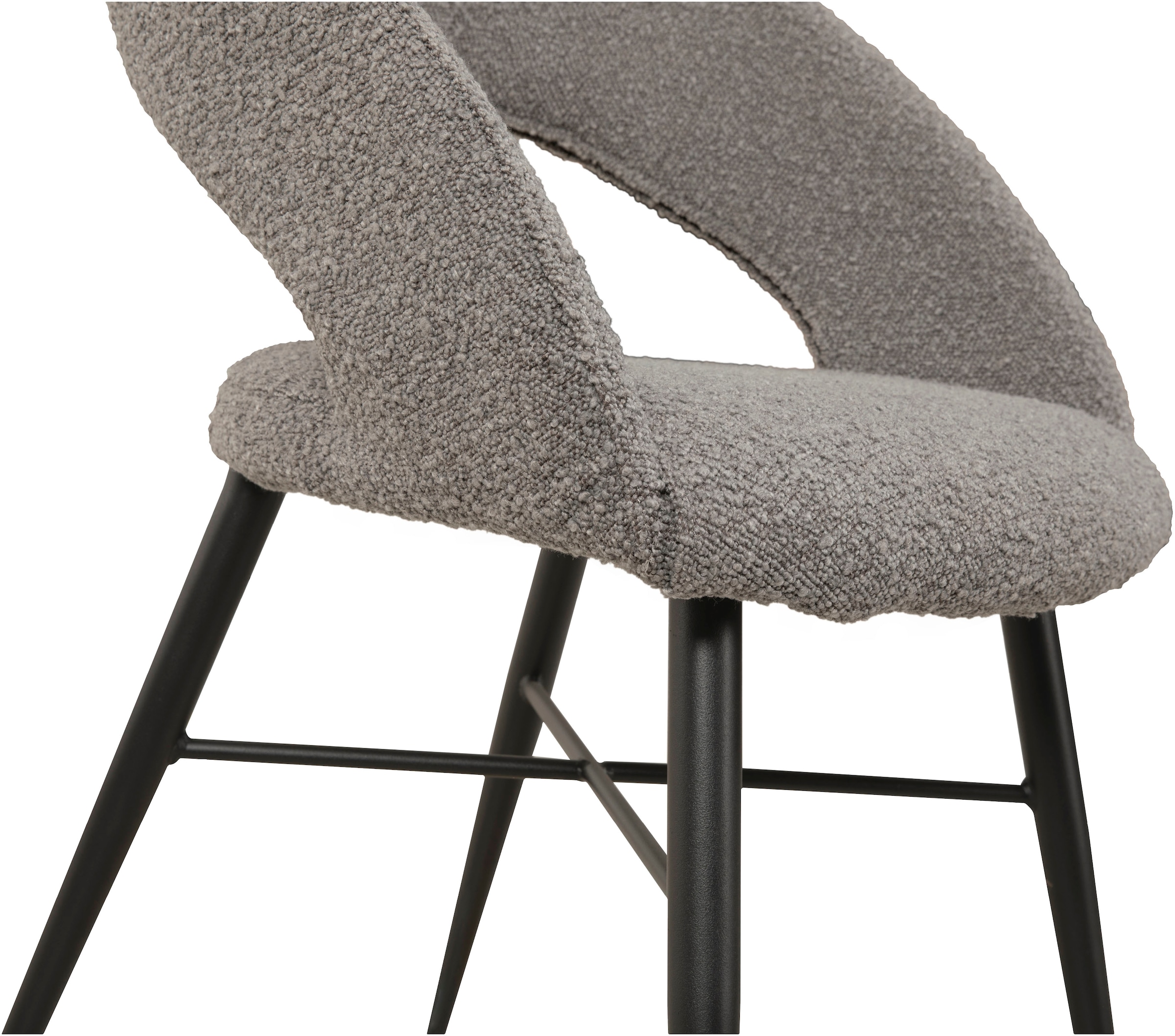 OMG Design Esszimmerstuhl »Marley« (Set) 1 Stk.mit modernem Cut-Out, Bouclé Bezug