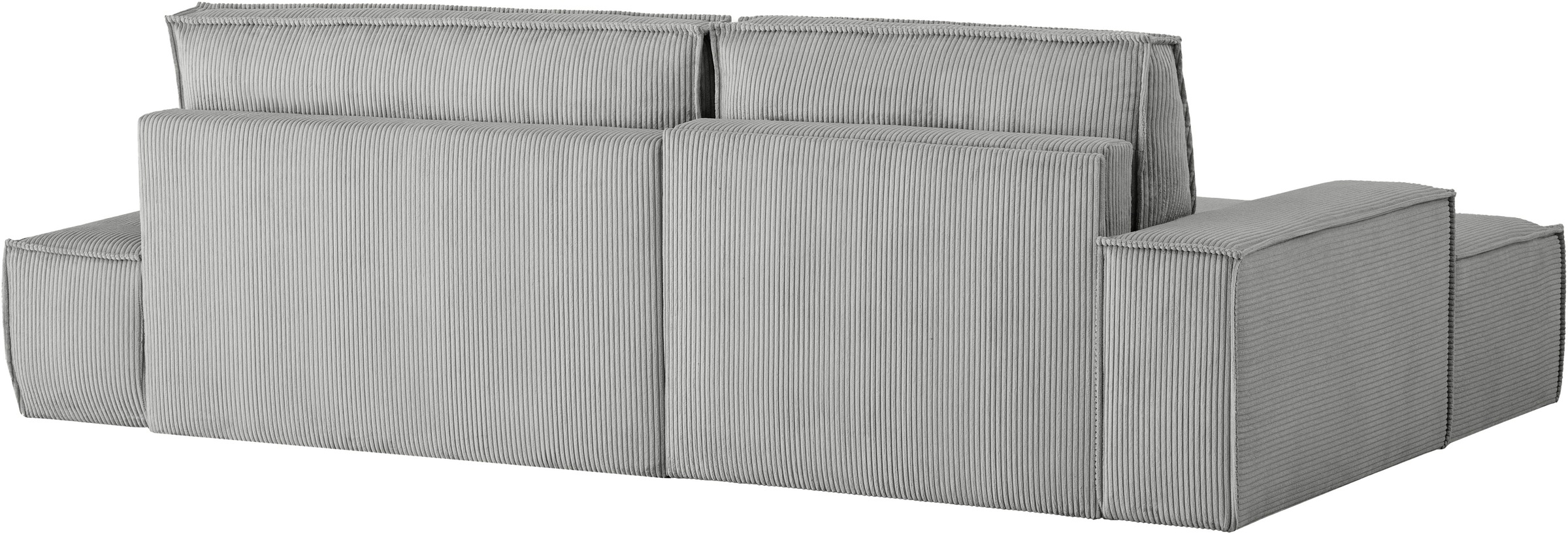 Home affaire Ecksofa »SHERWOOD, Schlafsofa in L-Form offen (275cm), Cord, Leinenoptik«, Schlaffunktion und Bettkasten, Kedernaht, hoher Sitz- & Liegekomfort